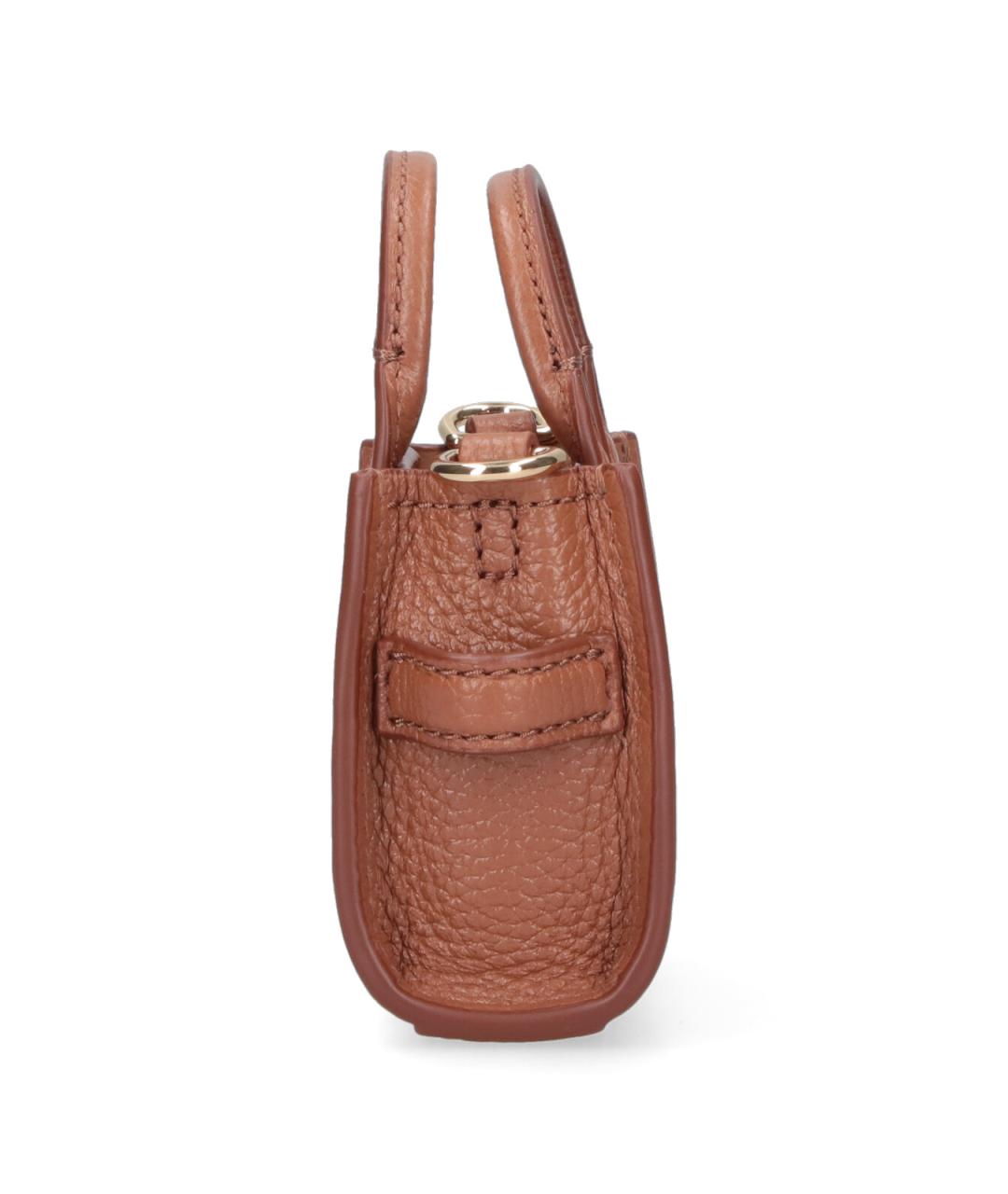 MARC JACOBS Коричневая кожаная сумка с короткими ручками, фото 5