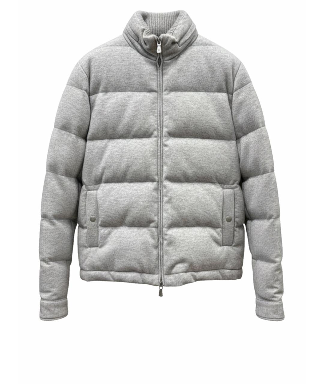 ELEVENTY Серый кашемировый пуховик, фото 1