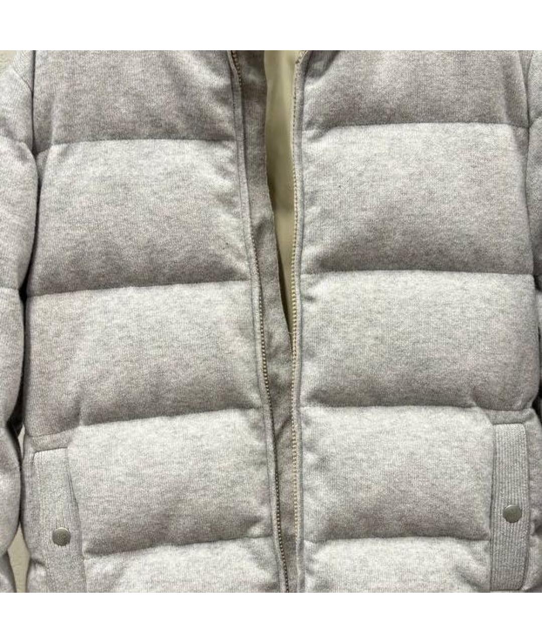 ELEVENTY Серый кашемировый пуховик, фото 4