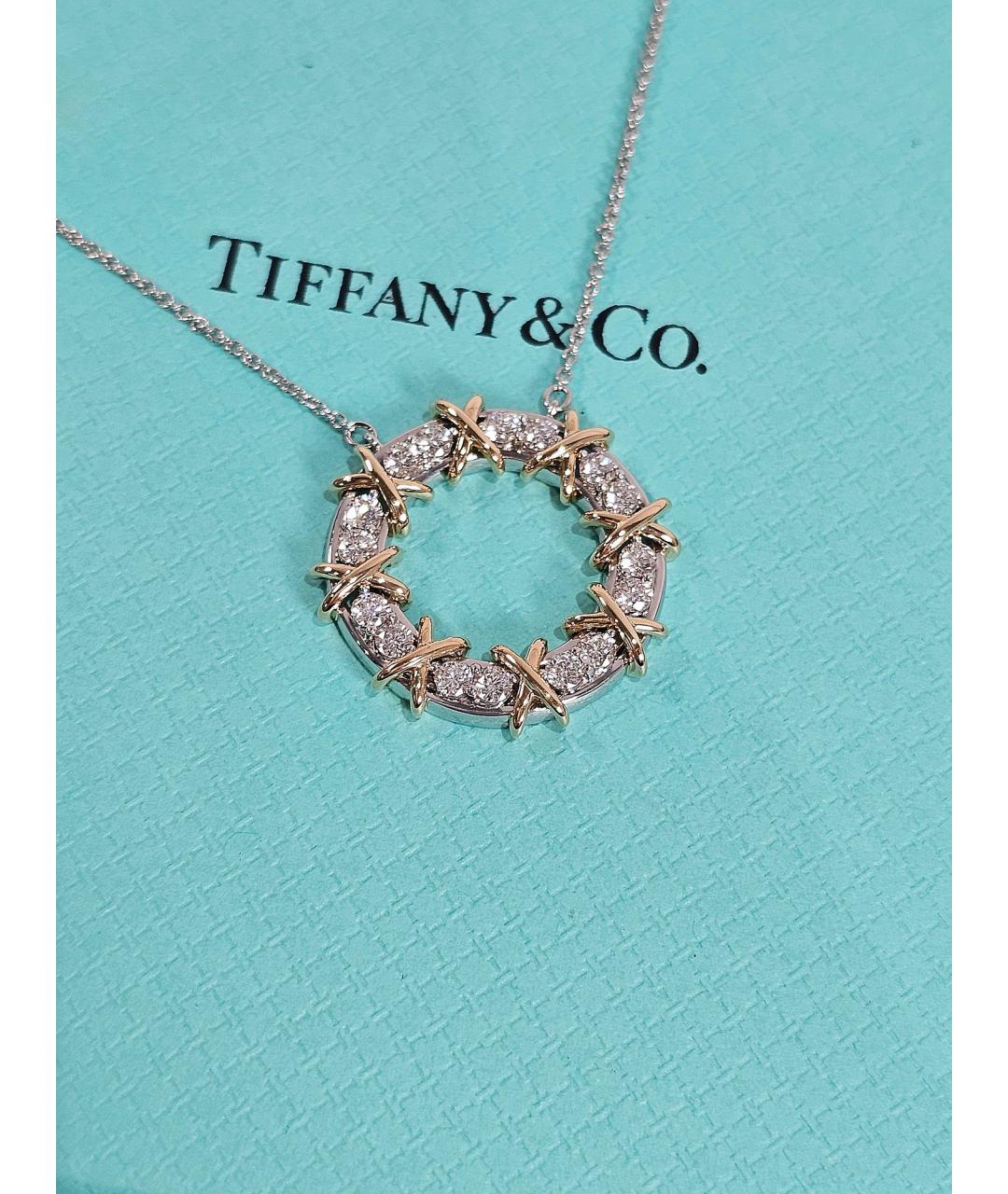 TIFFANY&CO Серебряное платиновое колье, фото 2