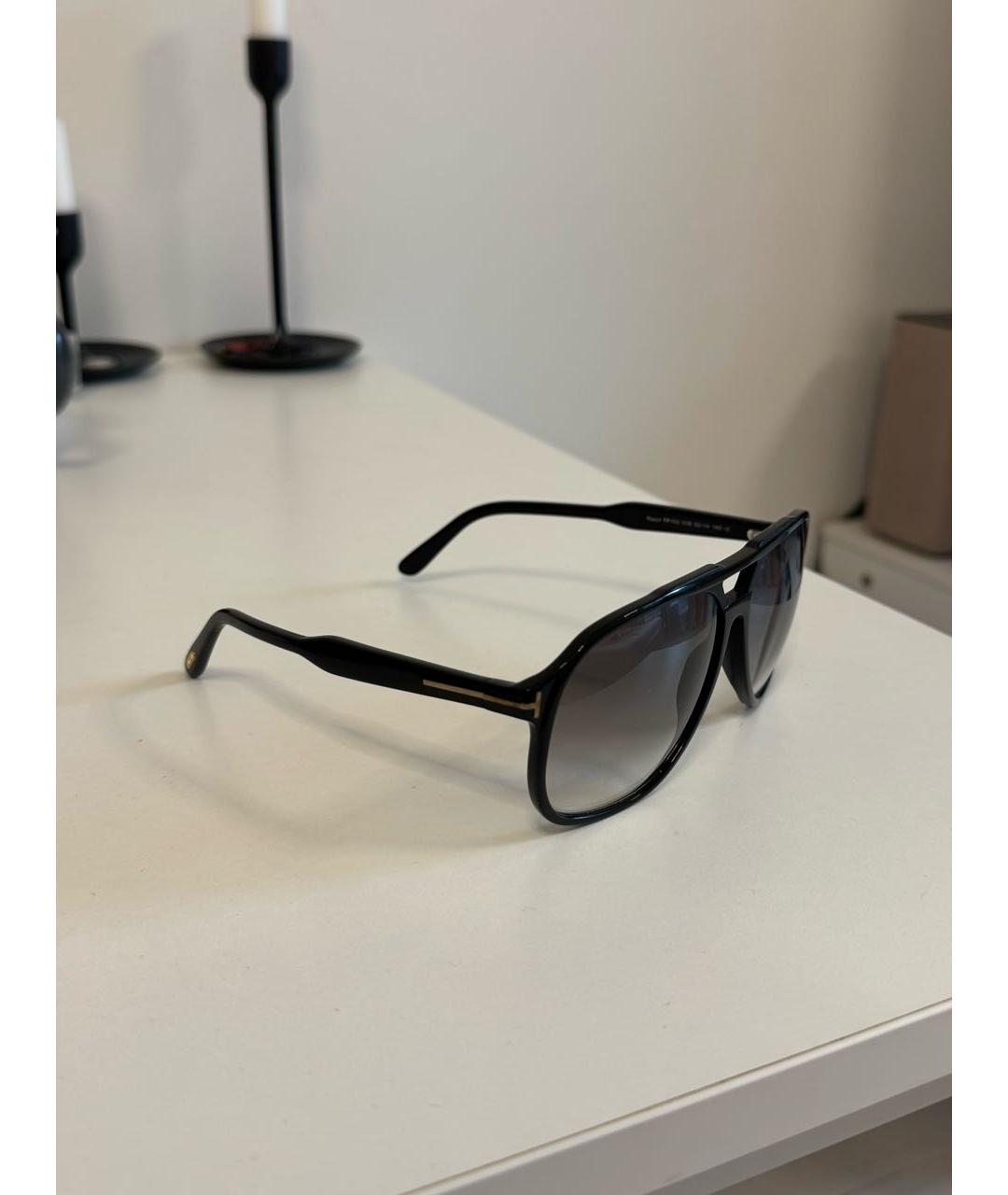 TOM FORD Черные пластиковые солнцезащитные очки, фото 2