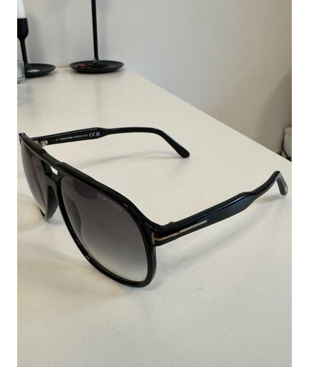 TOM FORD Черные пластиковые солнцезащитные очки, фото 3