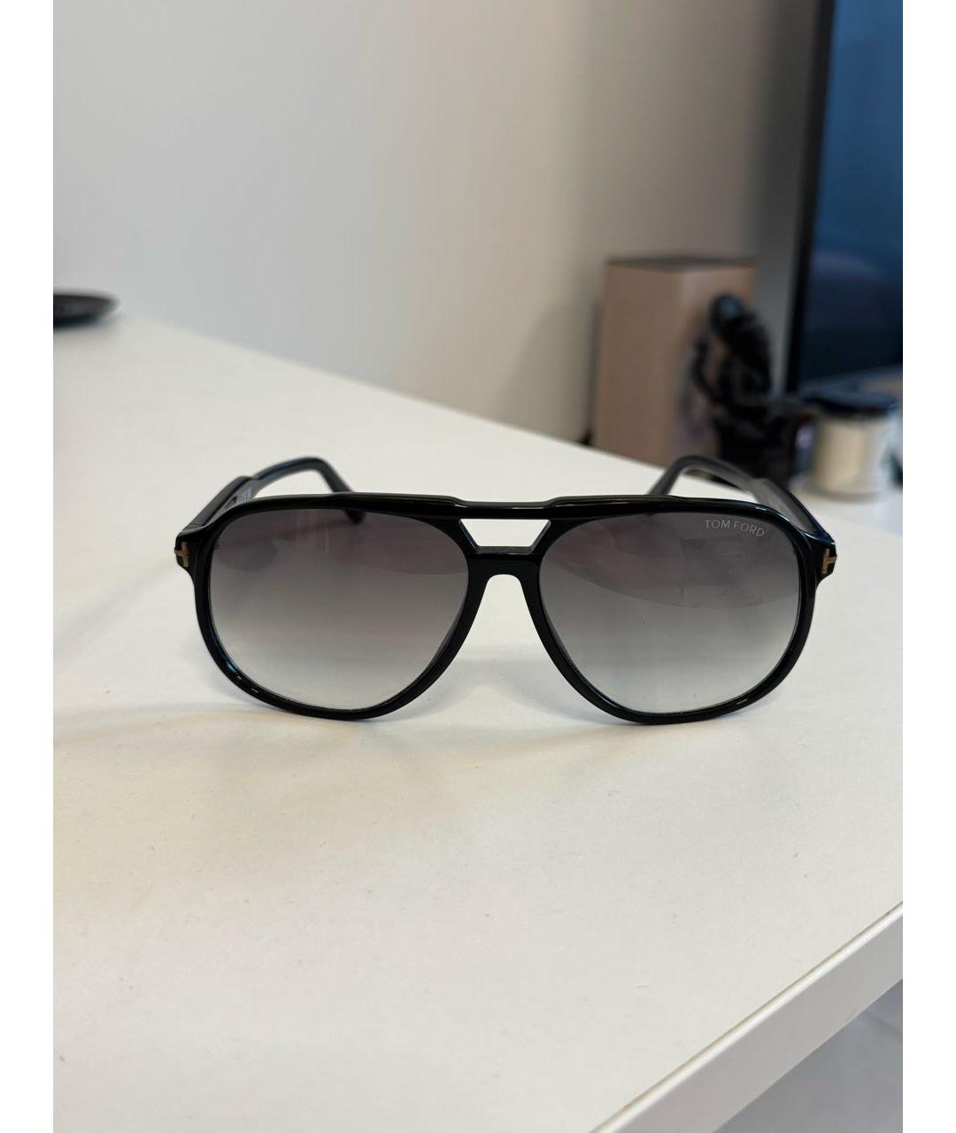 TOM FORD Черные пластиковые солнцезащитные очки, фото 5