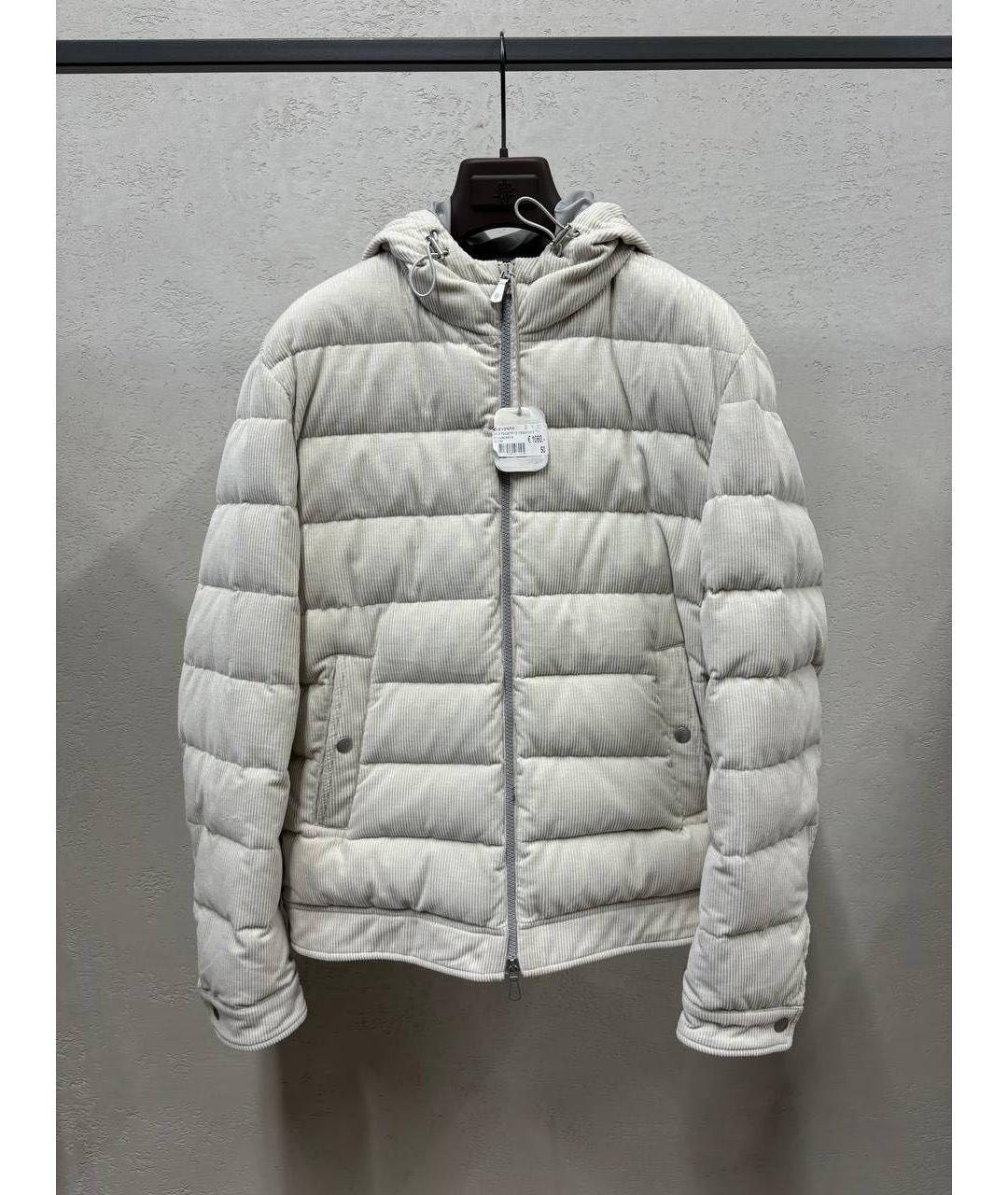 ELEVENTY Белый хлопковый пуховик, фото 5