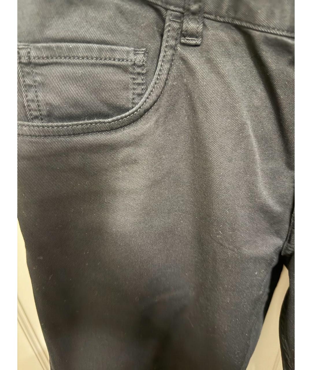 PRADA Черные хлопко-эластановые прямые джинсы, фото 5