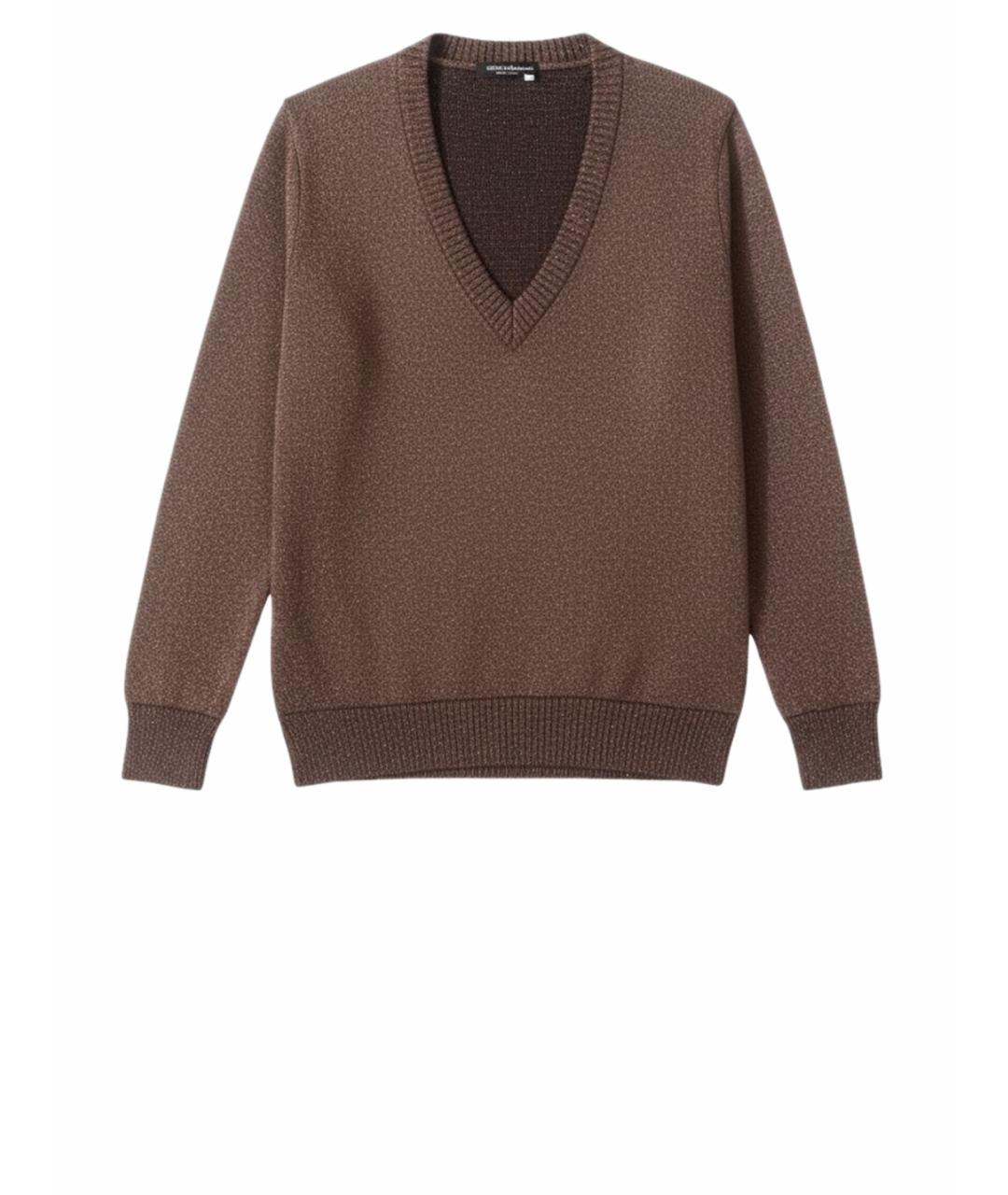 DOLCE&GABBANA Коричневый шерстяной джемпер / свитер, фото 1