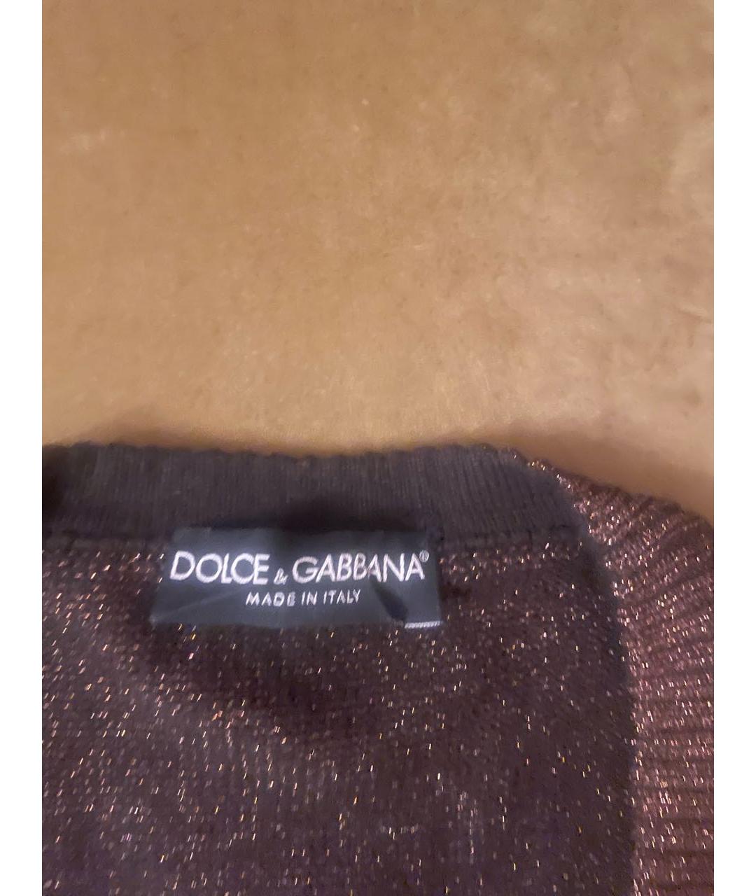 DOLCE&GABBANA Коричневый шерстяной джемпер / свитер, фото 4