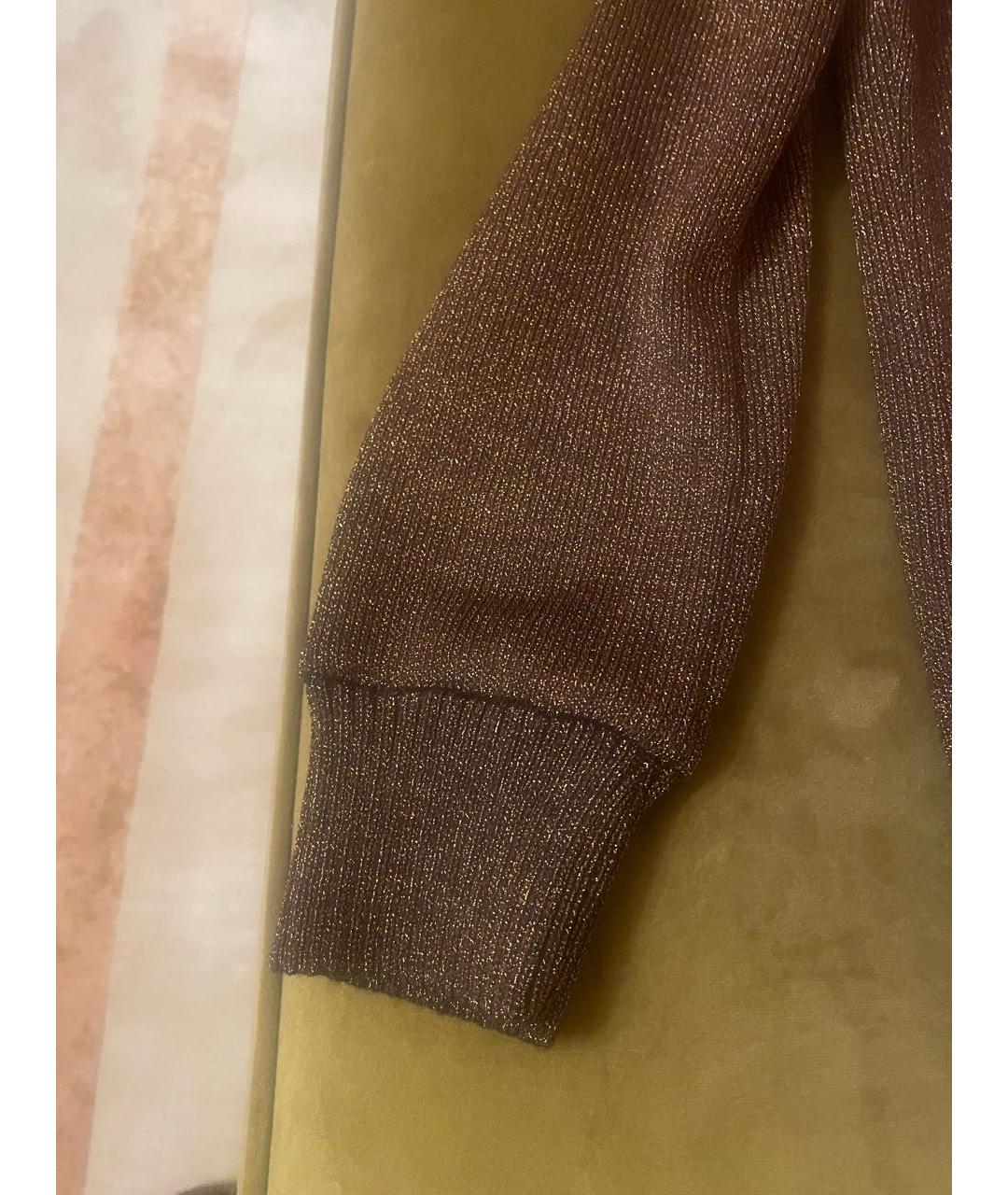 DOLCE&GABBANA Коричневый шерстяной джемпер / свитер, фото 3