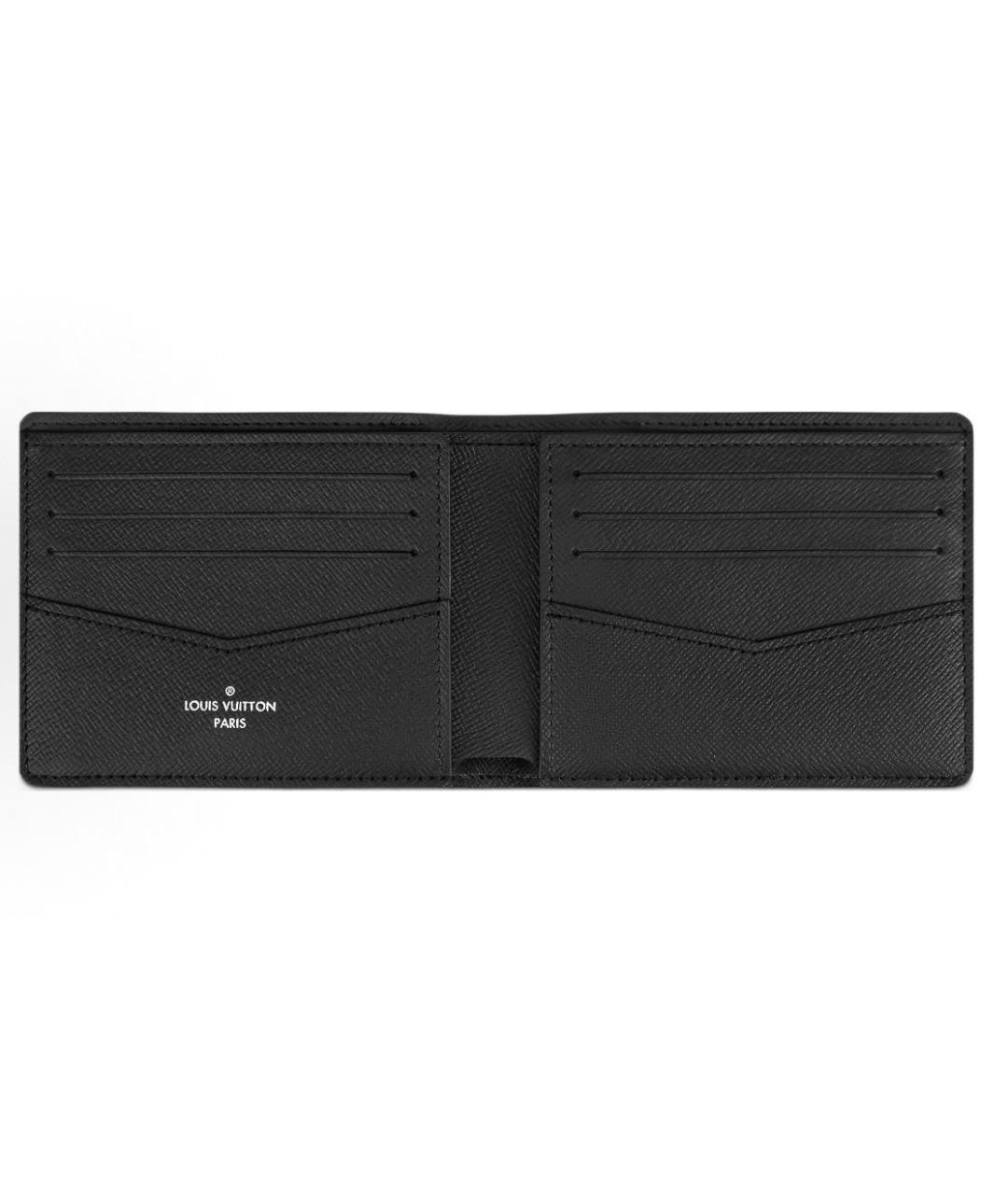 LOUIS VUITTON Серый кожаный кошелек, фото 4