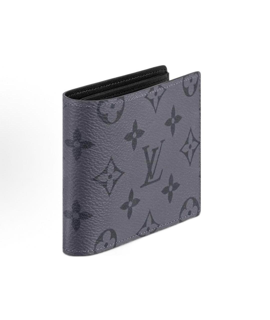LOUIS VUITTON Серый кожаный кошелек, фото 2