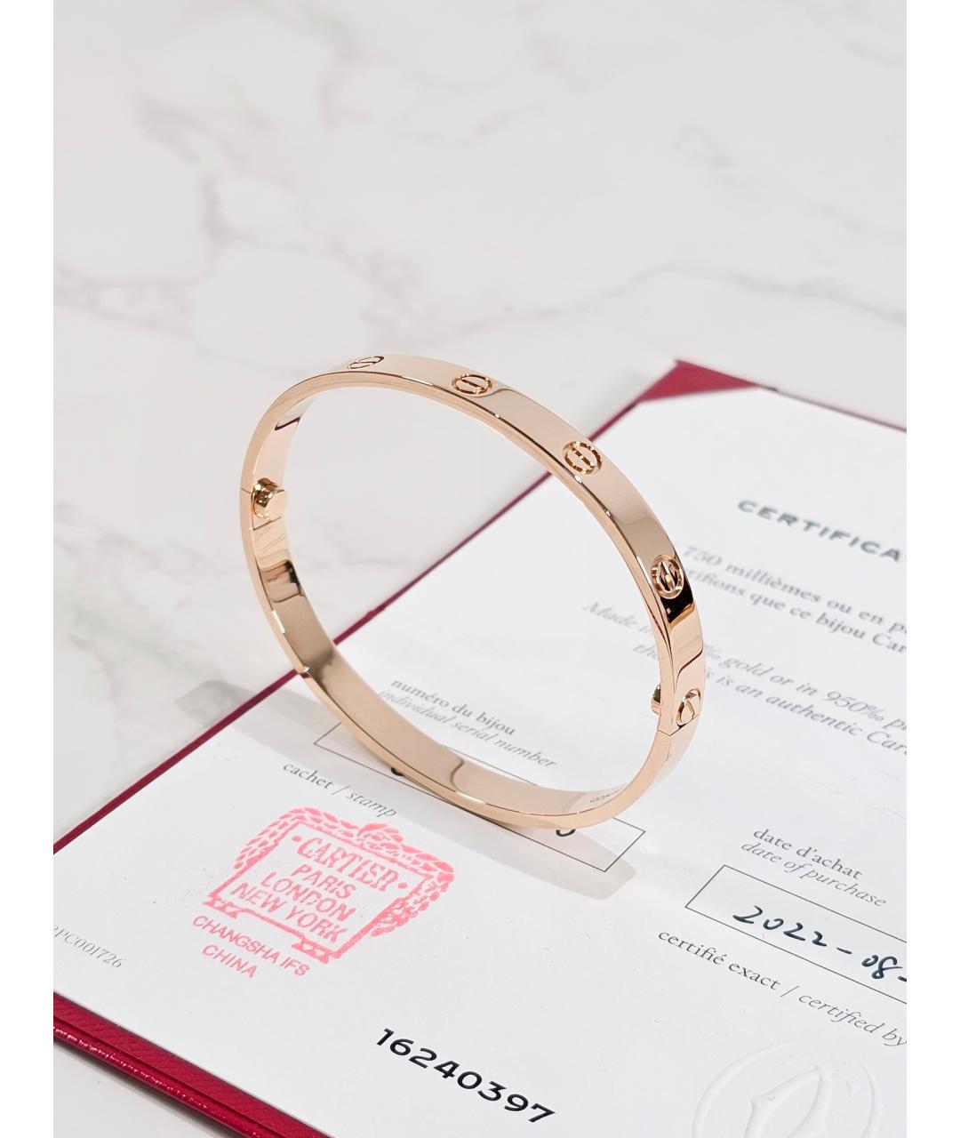 CARTIER Золотой браслет из розового золота, фото 3