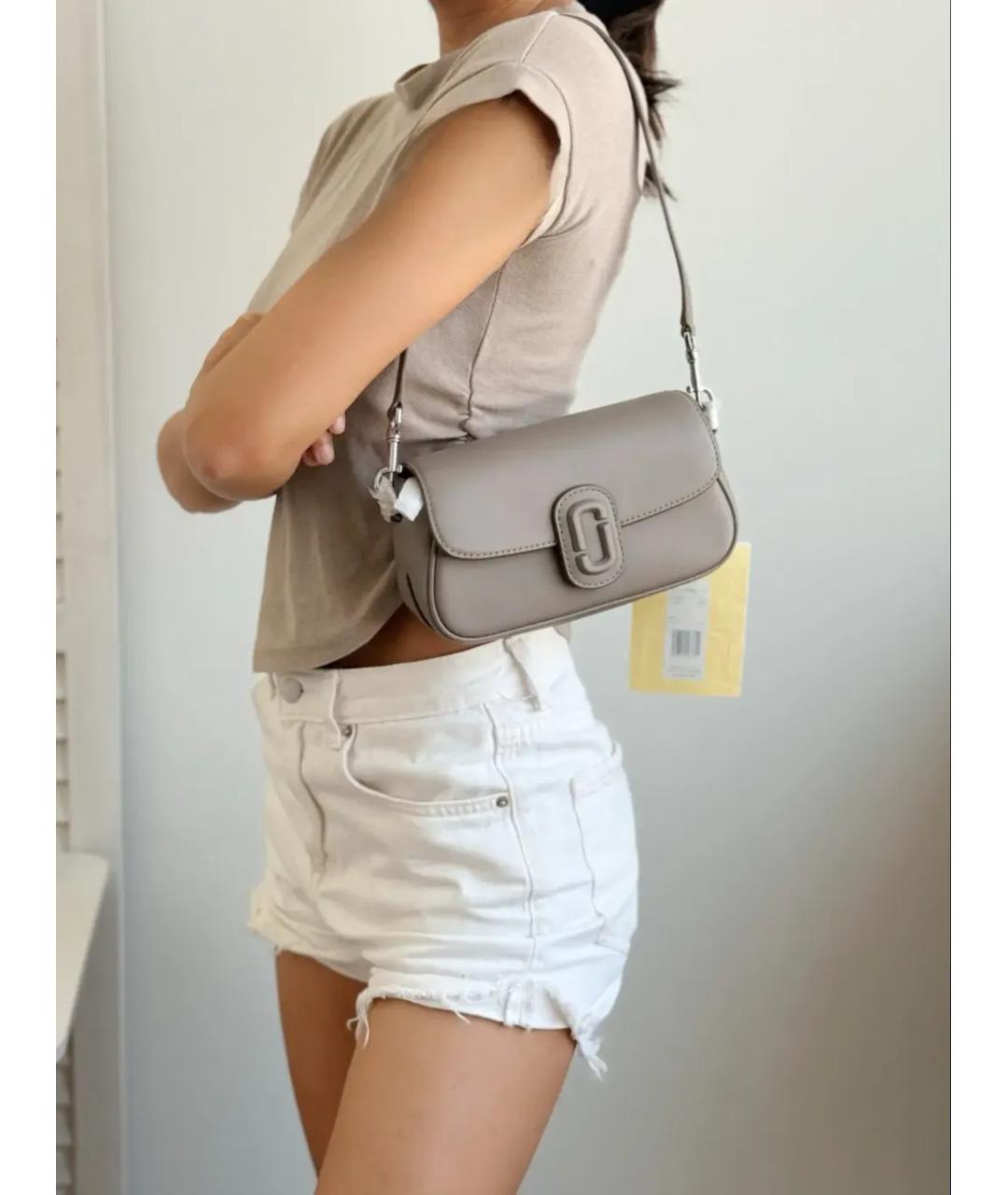 MARC JACOBS Серая кожаная сумка через плечо, фото 6