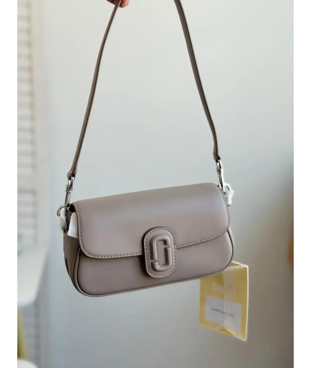 MARC JACOBS Серая кожаная сумка через плечо, фото 4