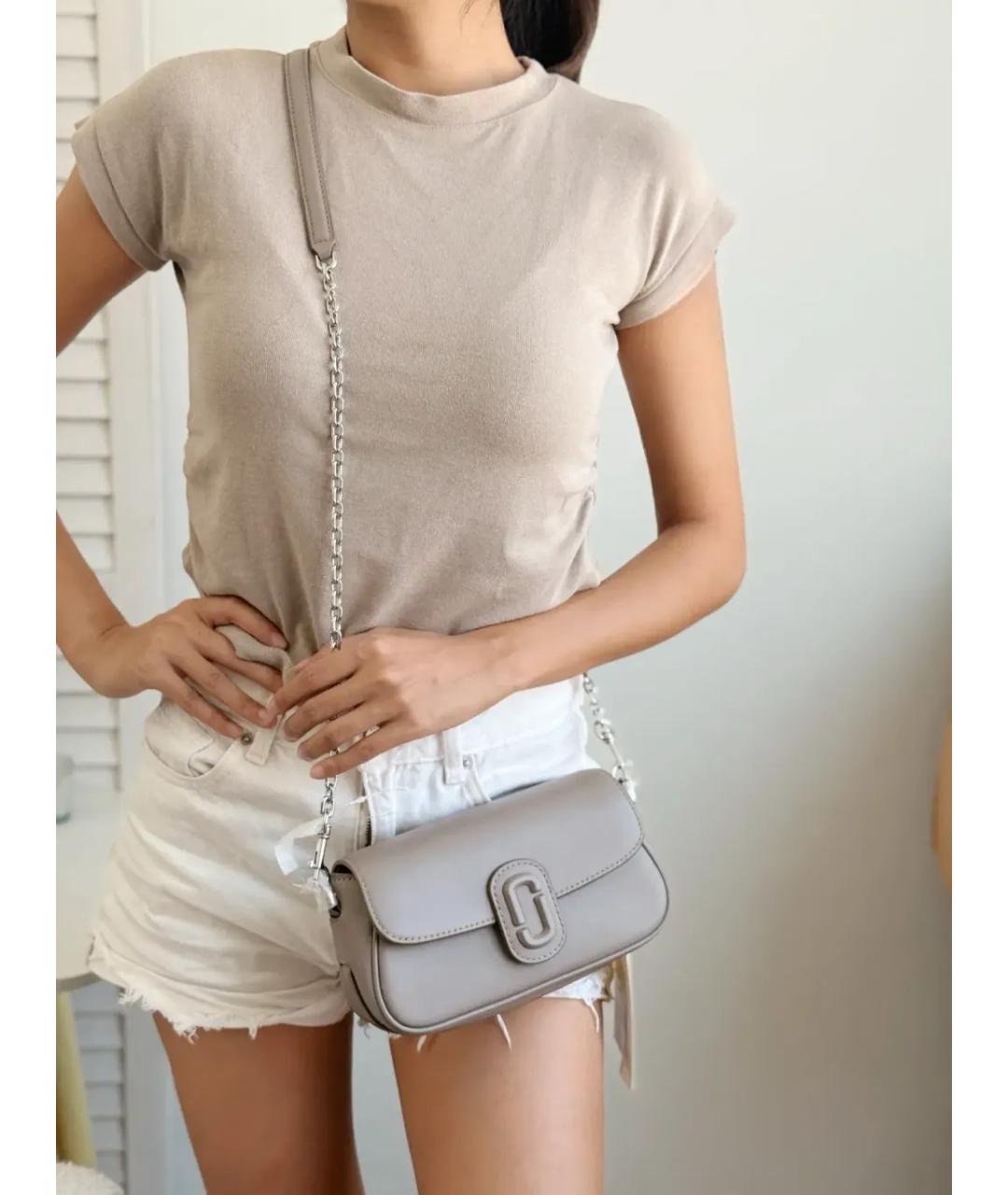 MARC JACOBS Серая кожаная сумка через плечо, фото 7