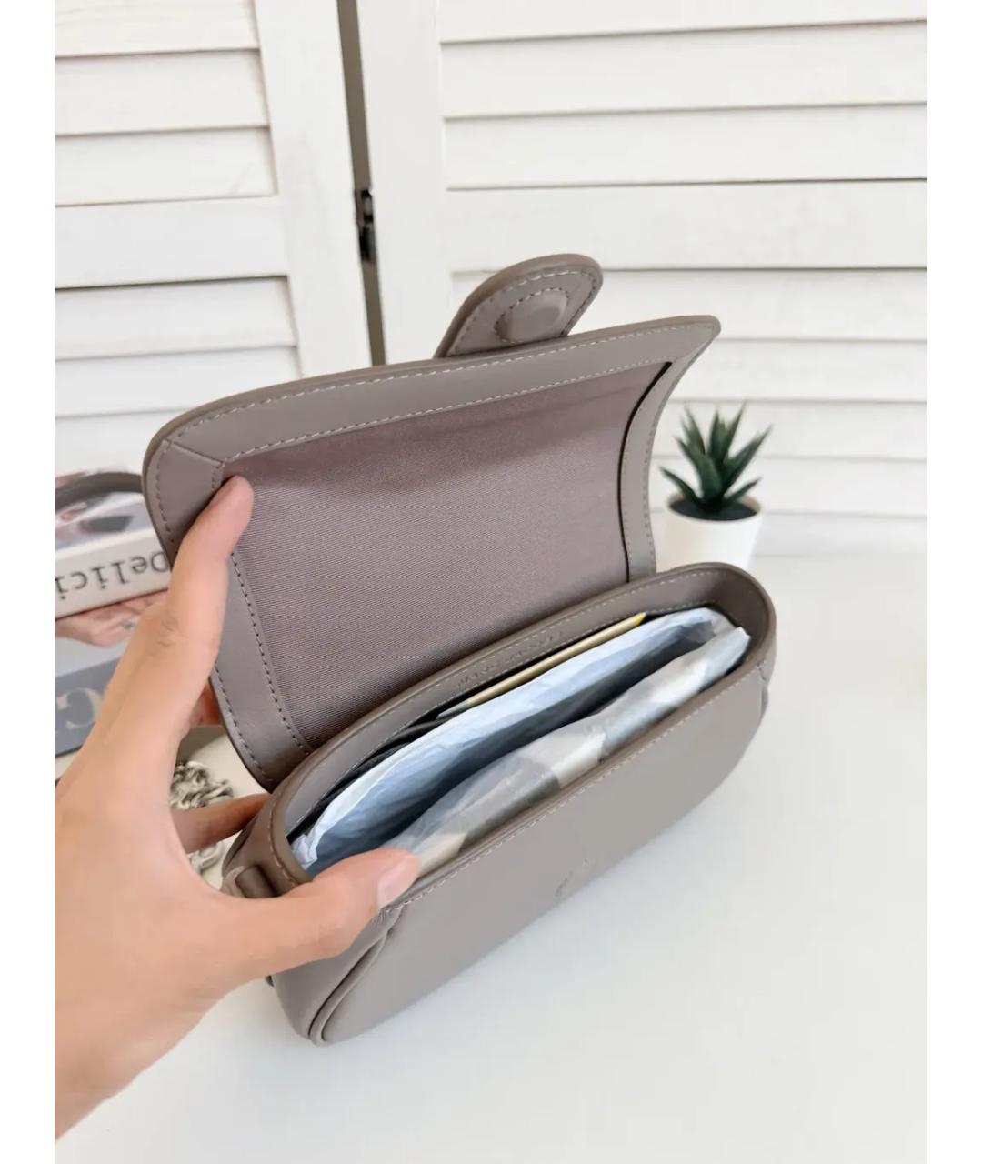 MARC JACOBS Серая кожаная сумка через плечо, фото 3