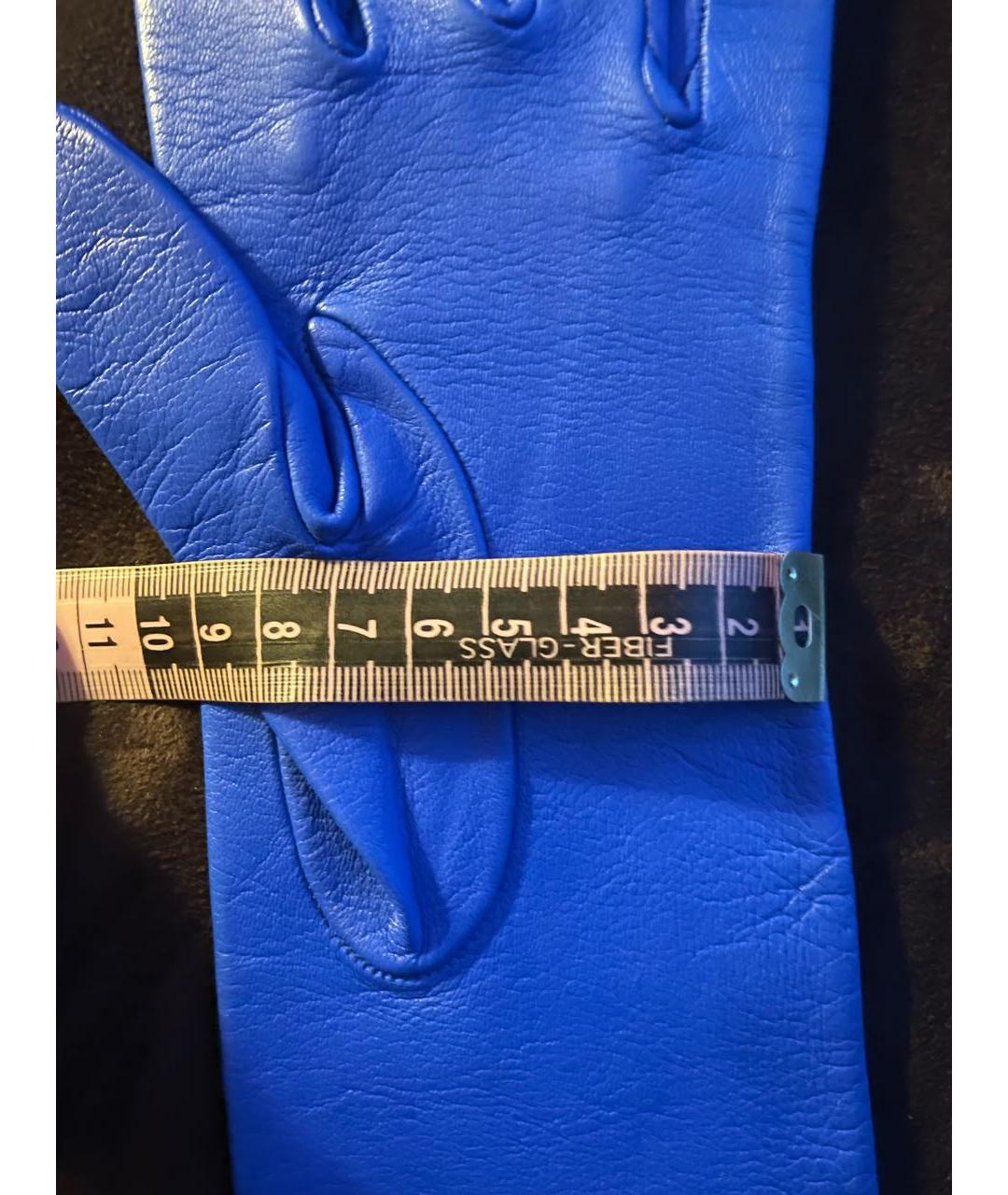 ALEXANDER TEREKHOV Синие кожаные перчатки, фото 5