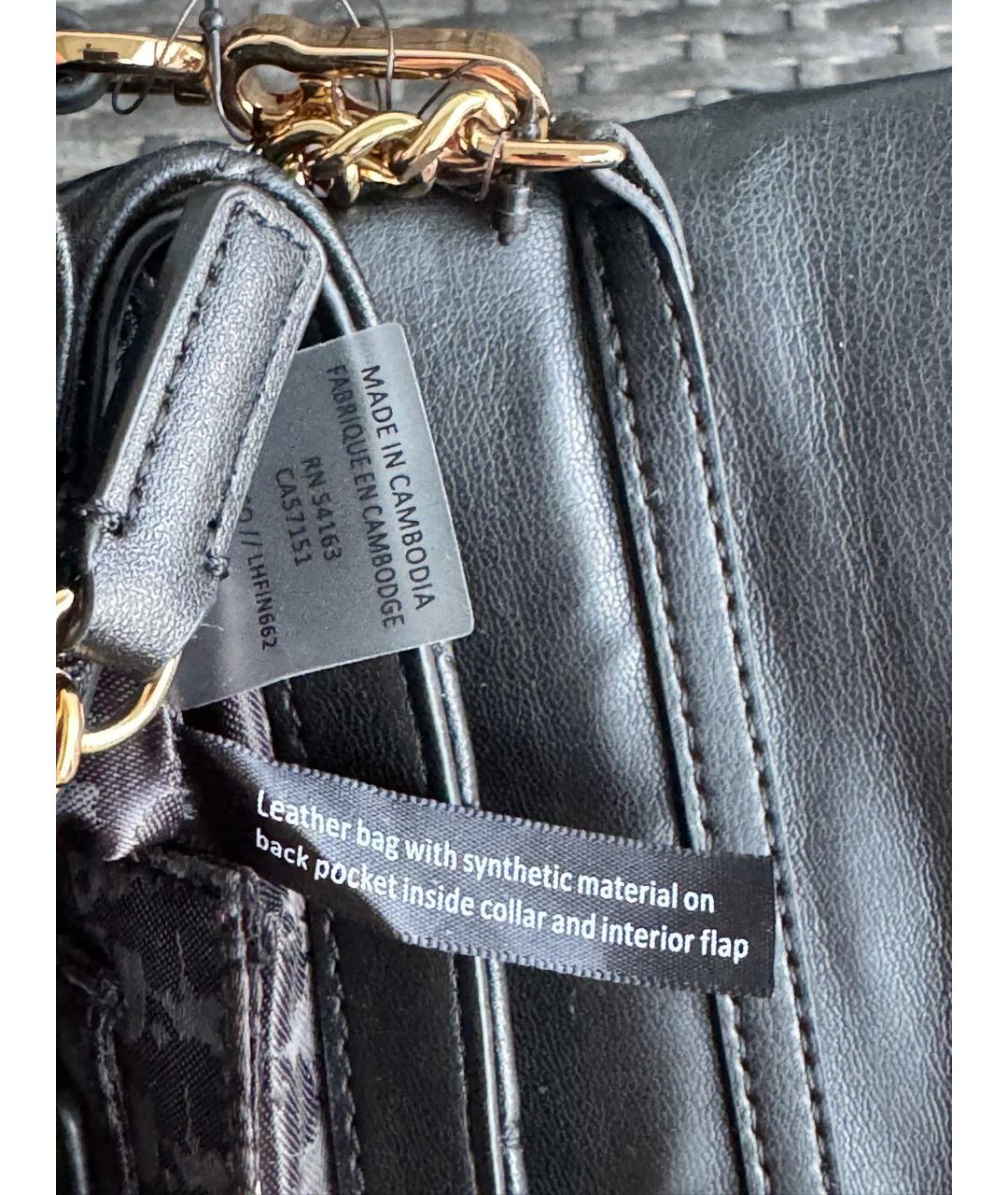 KARL LAGERFELD Черная кожаная сумка через плечо, фото 6