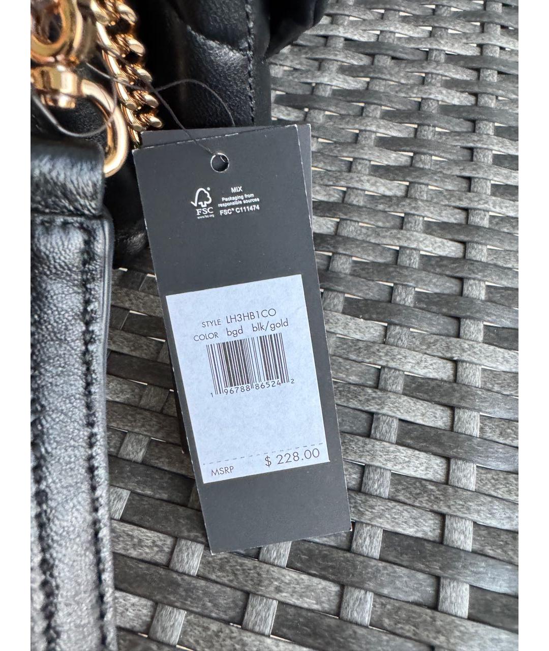 KARL LAGERFELD Черная кожаная сумка через плечо, фото 5