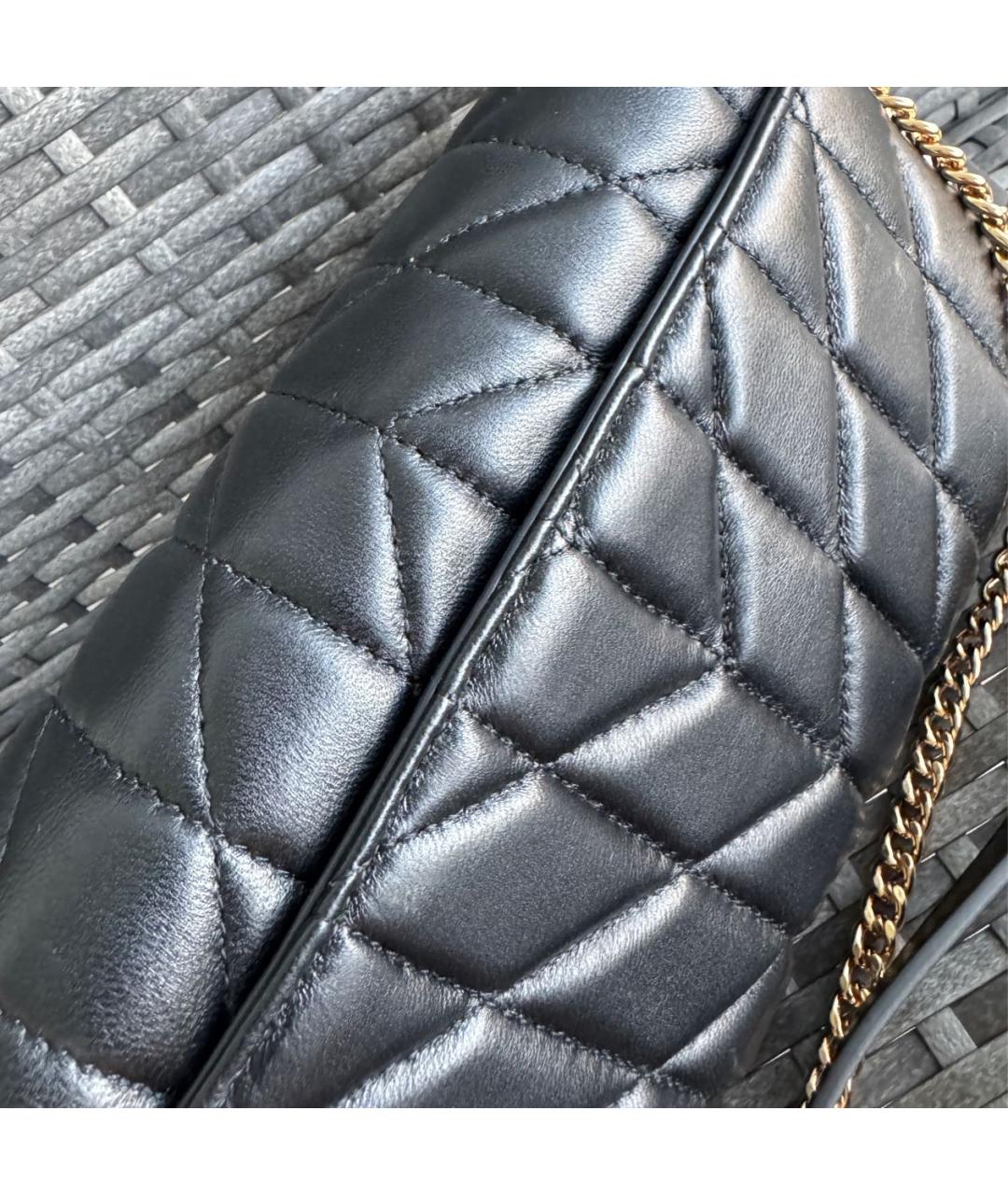 KARL LAGERFELD Черная кожаная сумка через плечо, фото 7