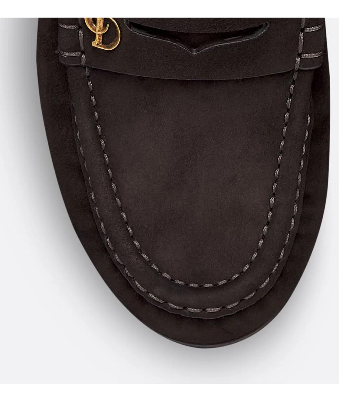 CHRISTIAN DIOR Коричневые замшевые лоферы, фото 3