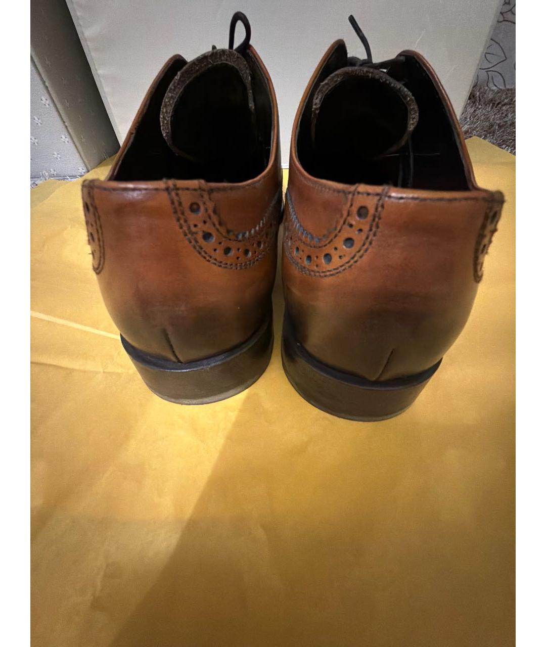 PRADA Коричневые кожаные туфли, фото 4