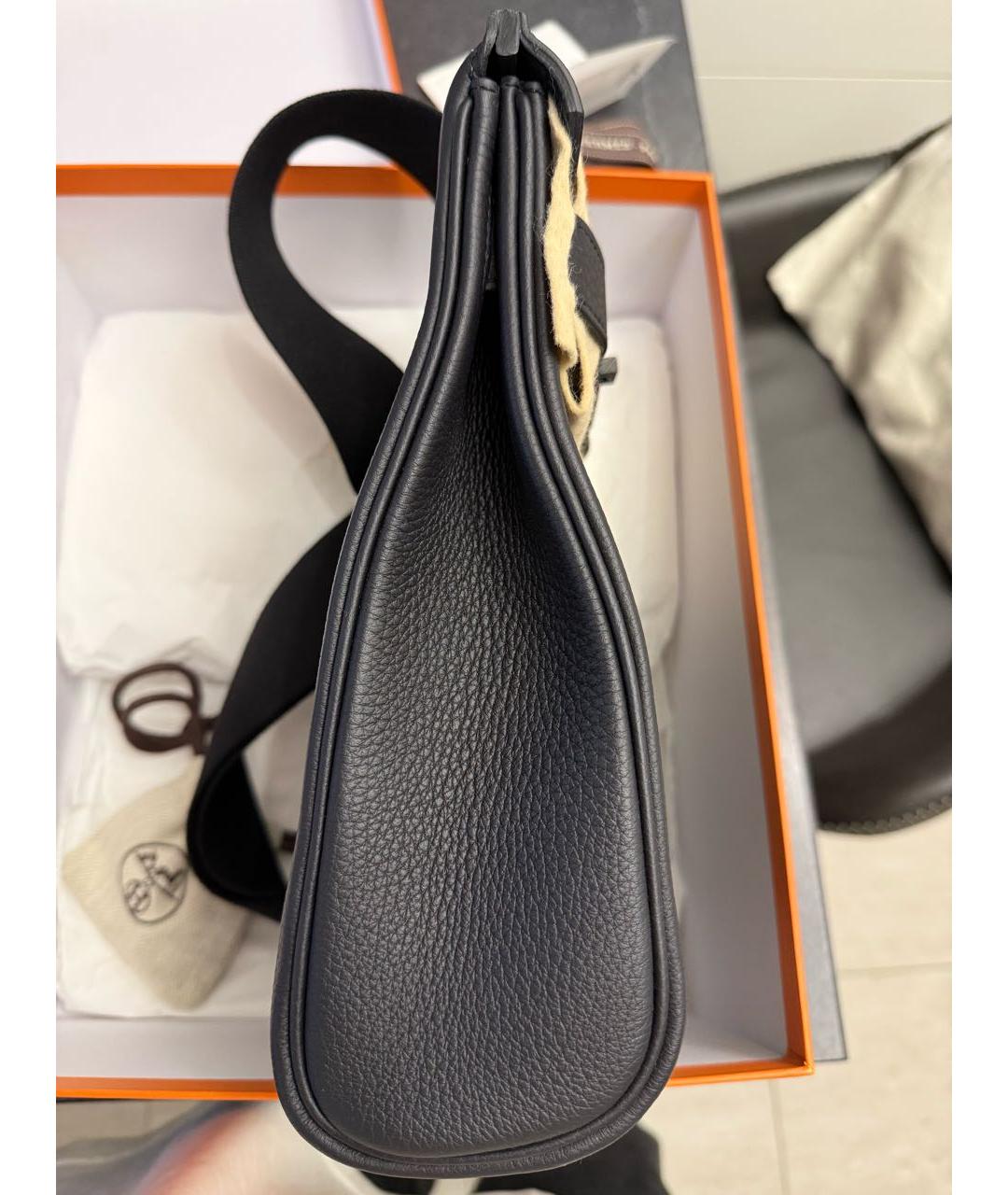 HERMES Черная кожаная сумка на плечо, фото 7