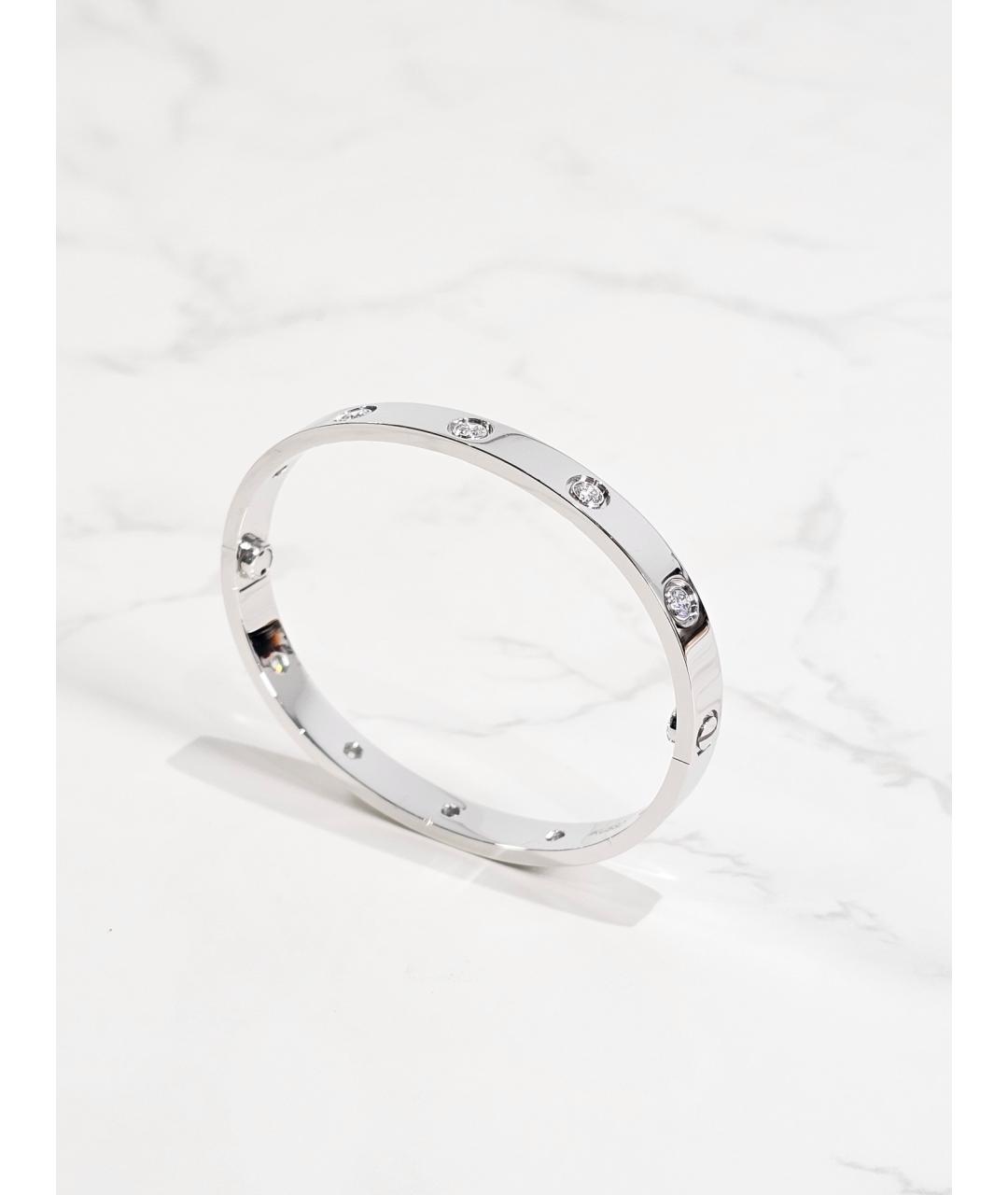 CARTIER Серебрянный браслет из белого золота, фото 2