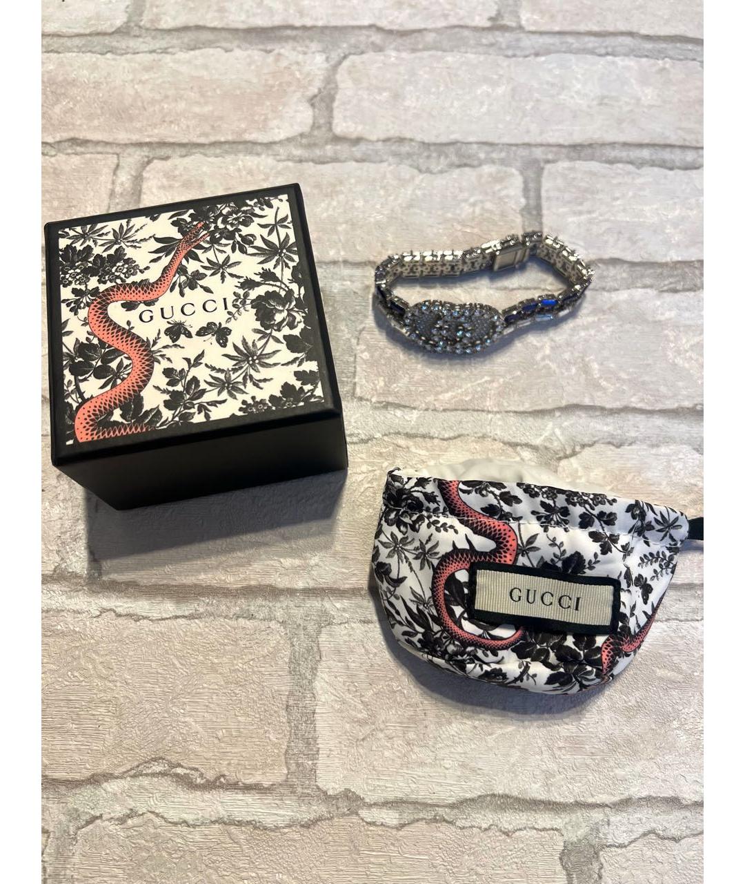 GUCCI Серебрянный металлический браслет, фото 7