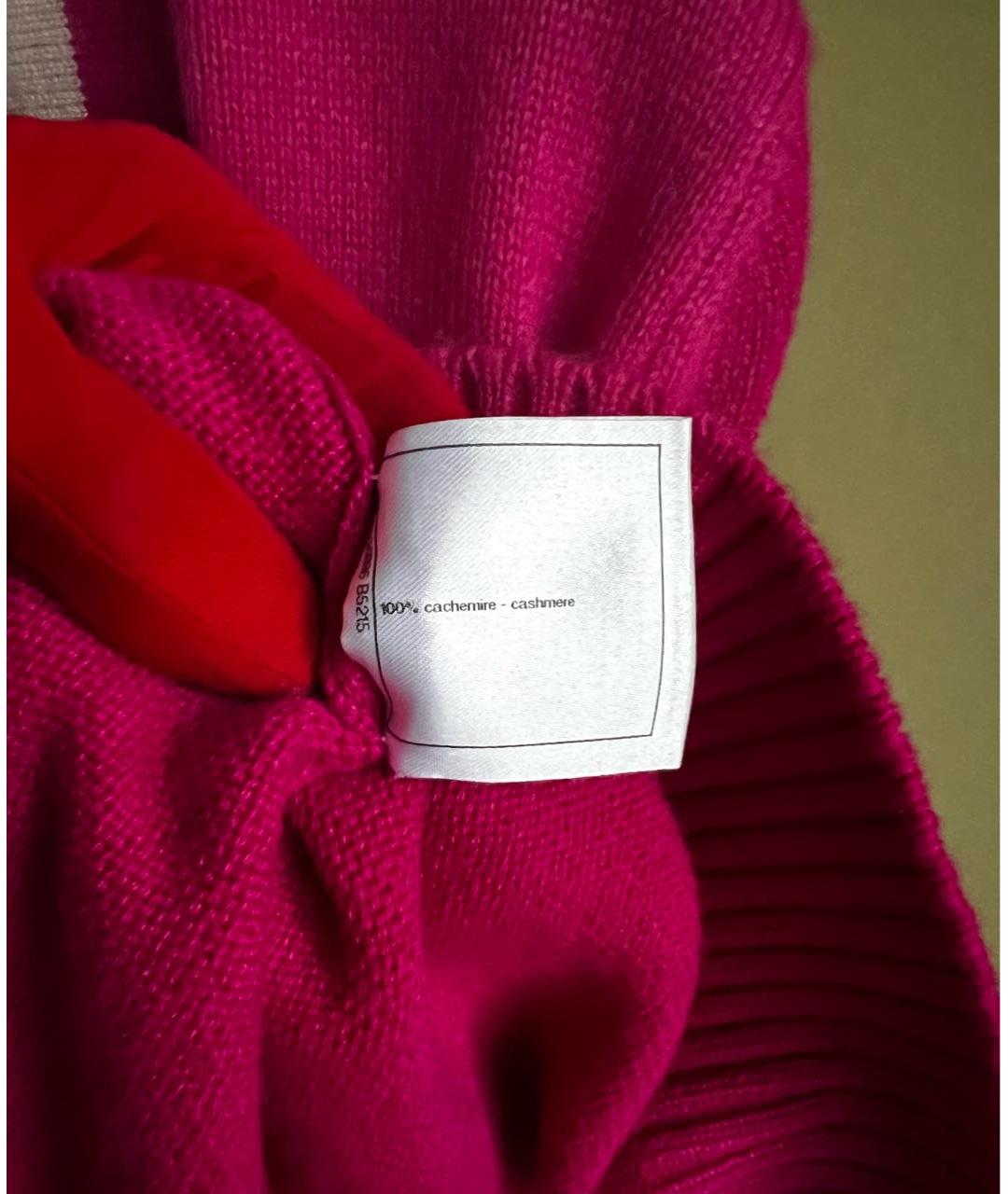 CHANEL Фуксия кашемировый джемпер / свитер, фото 8
