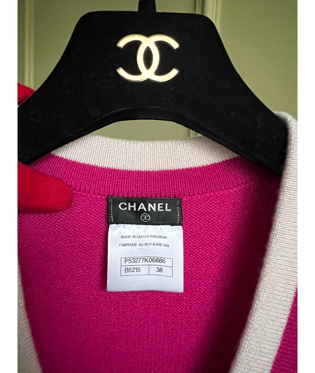 CHANEL Фуксия кашемировый джемпер / свитер, фото 7