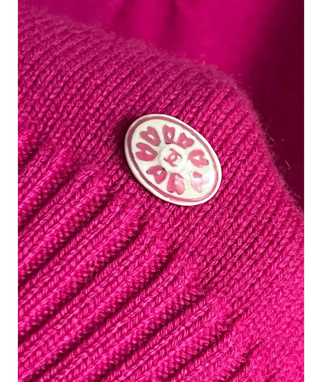 CHANEL Фуксия кашемировый джемпер / свитер, фото 3