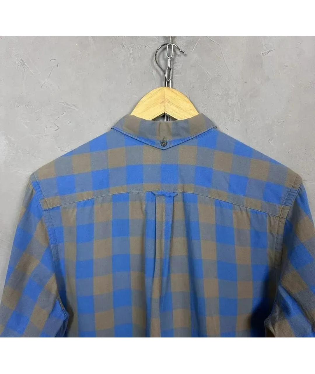 LACOSTE Синяя хлопковая кэжуал рубашка, фото 6