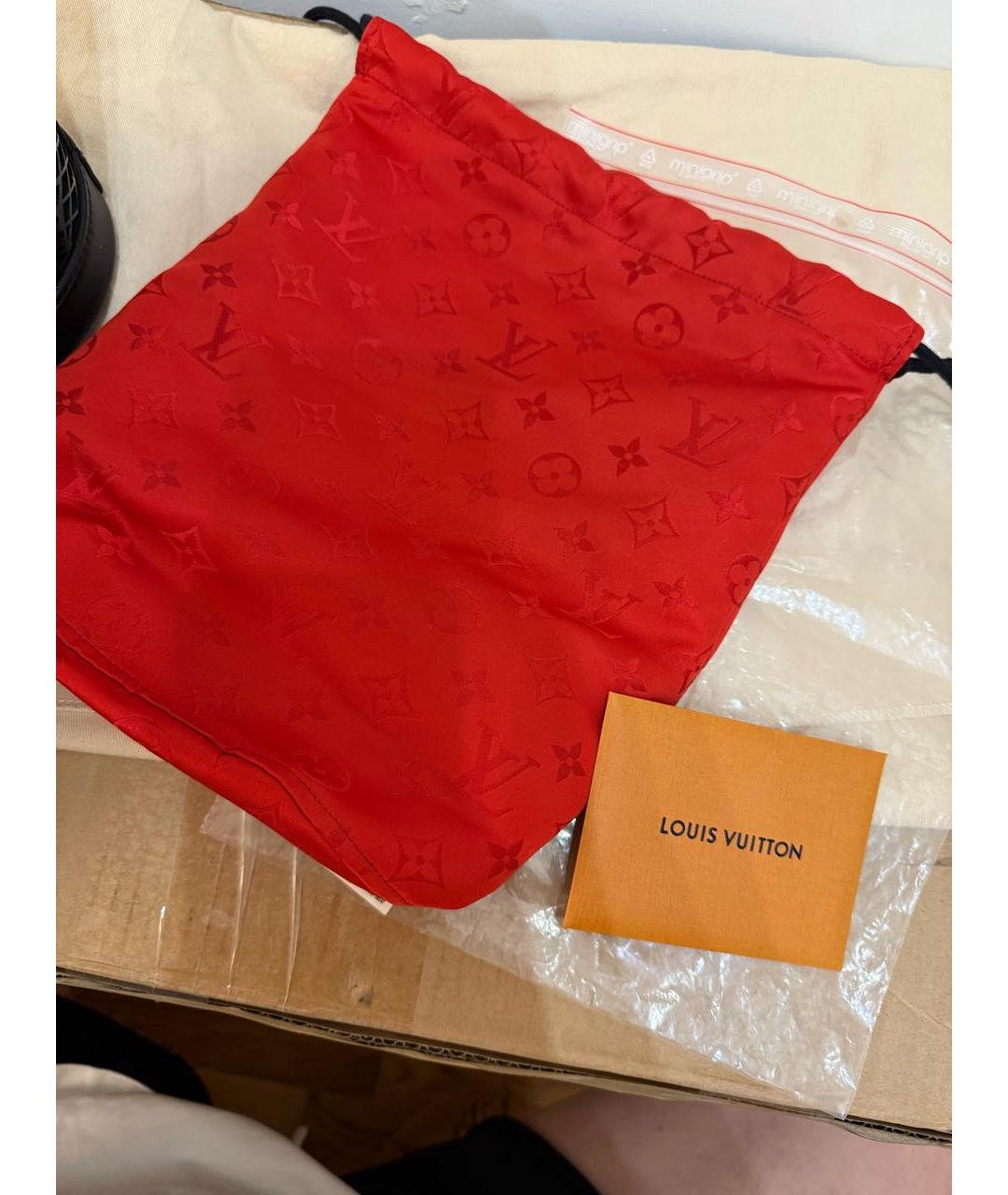 LOUIS VUITTON Черная кожаная сумка тоут, фото 4