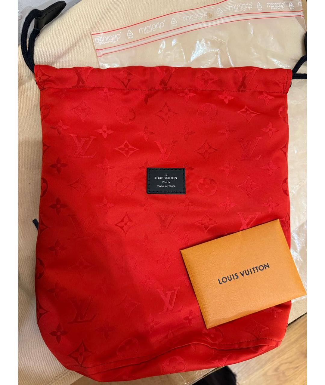 LOUIS VUITTON Черная кожаная сумка тоут, фото 5