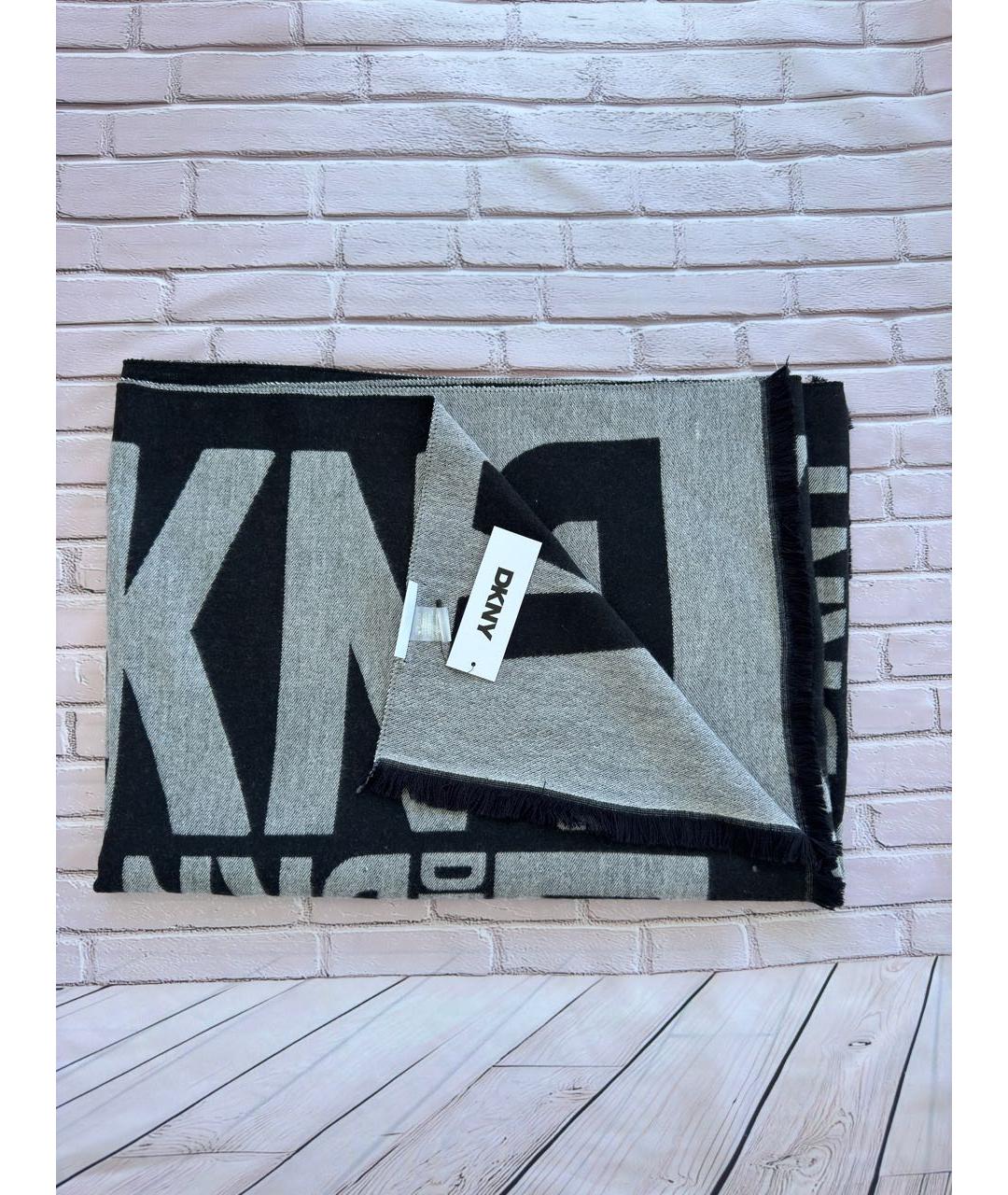 DKNY Черный шарф, фото 6