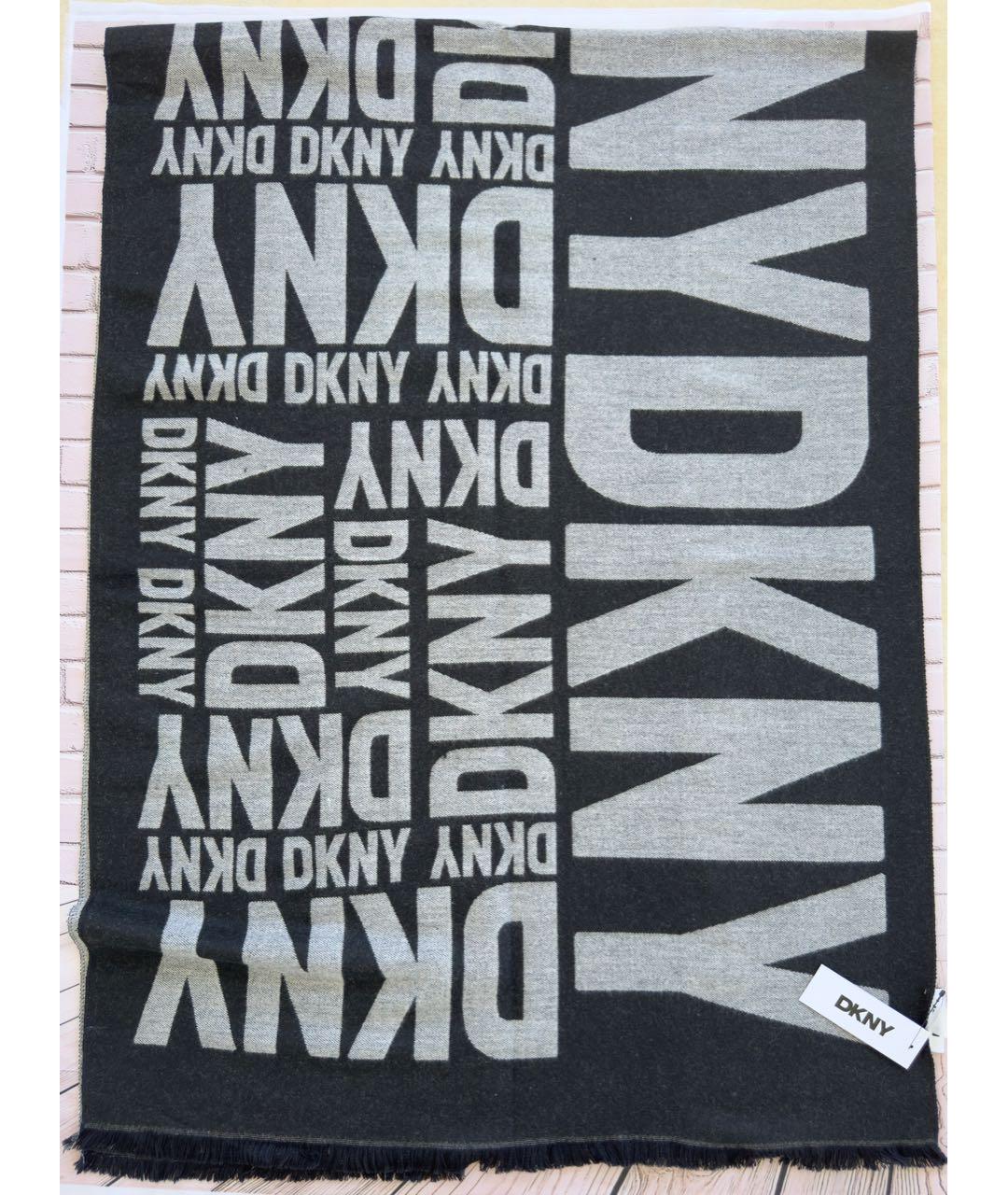 DKNY Черный шарф, фото 7