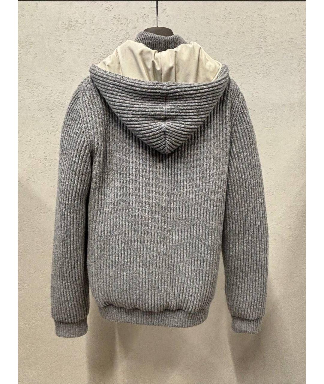 ELEVENTY Серый шерстяной пуховик, фото 2