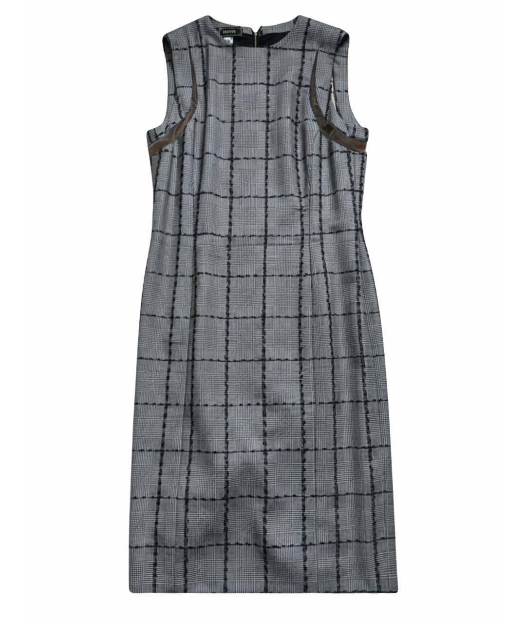 VERSACE Черное шерстяное коктейльное платье, фото 1