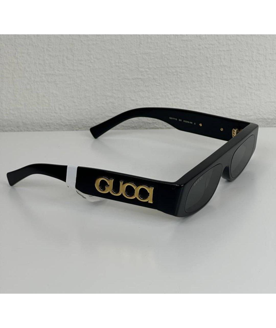 GUCCI Черные пластиковые солнцезащитные очки, фото 2