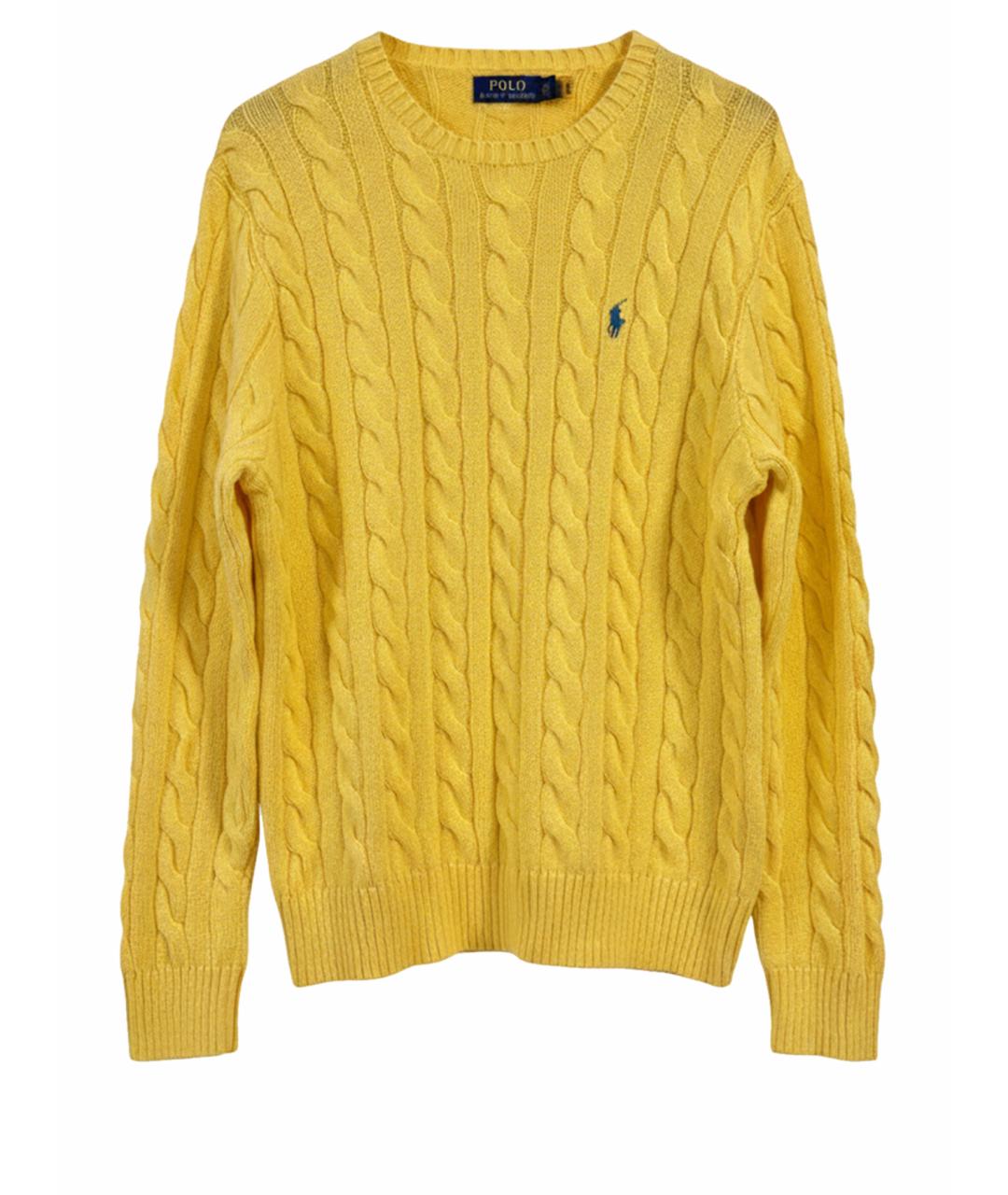 POLO RALPH LAUREN Желтый хлопковый джемпер / свитер, фото 1