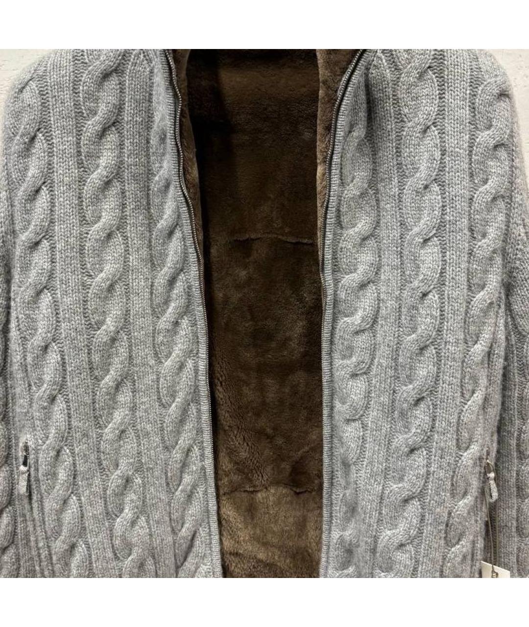 ELEVENTY Серая кашемировая куртка, фото 4