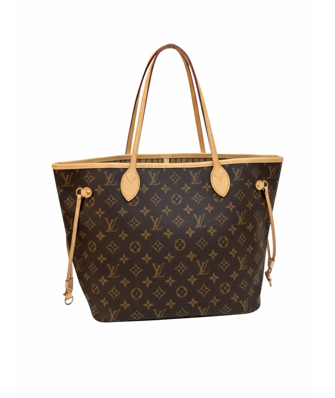 LOUIS VUITTON Коричневая кожаная сумка тоут, фото 1