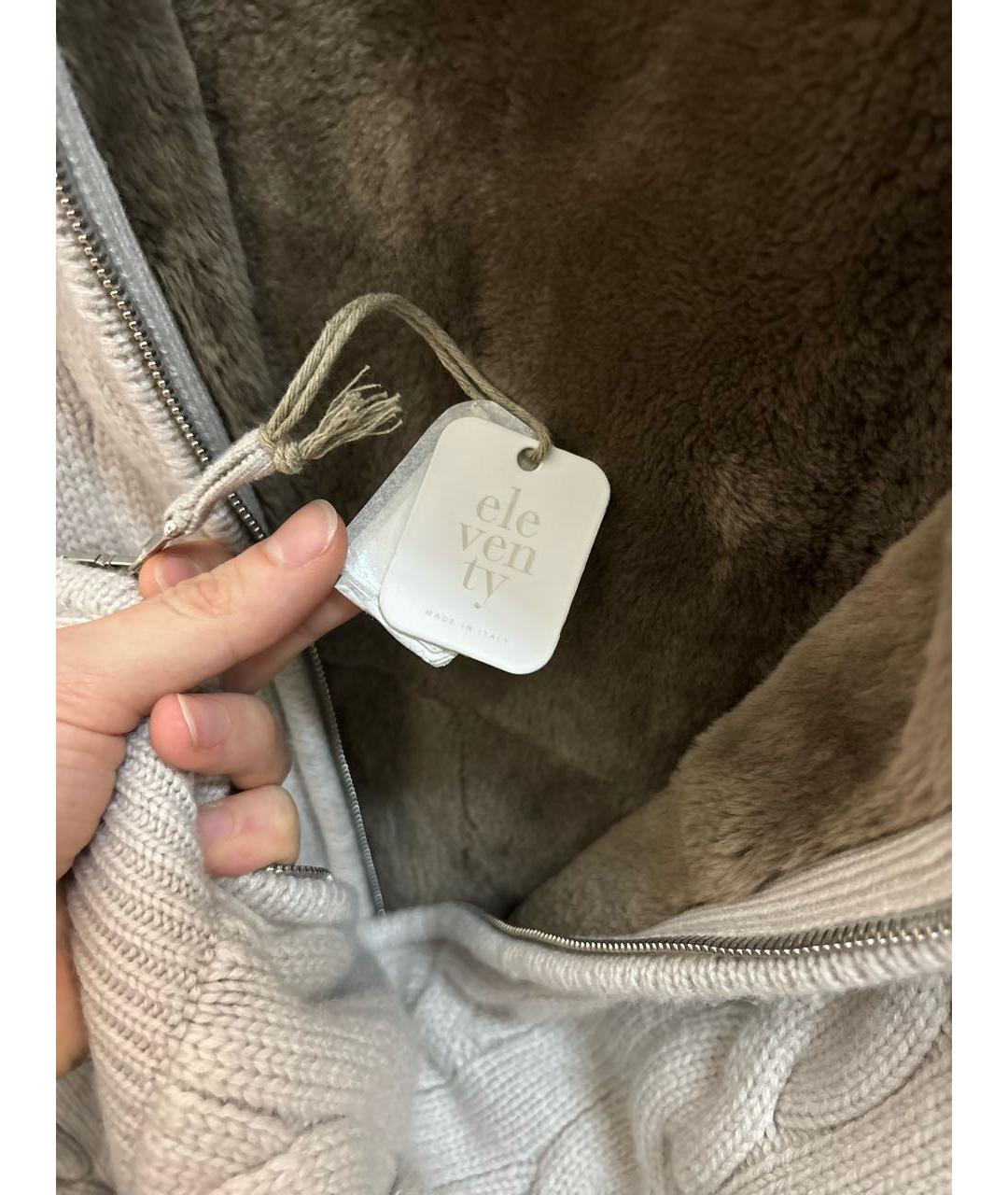 ELEVENTY Серая кашемировая куртка, фото 3