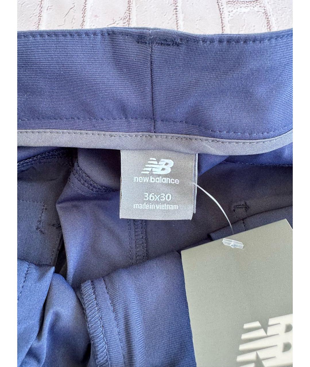 NEW BALANCE Темно-синие полиэстеровые повседневные брюки, фото 5