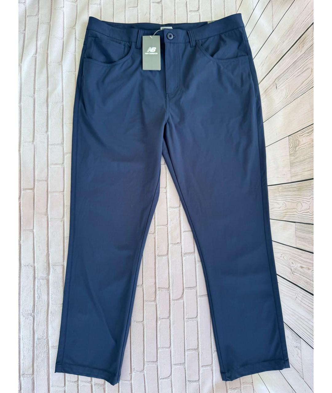 NEW BALANCE Темно-синие полиэстеровые повседневные брюки, фото 9