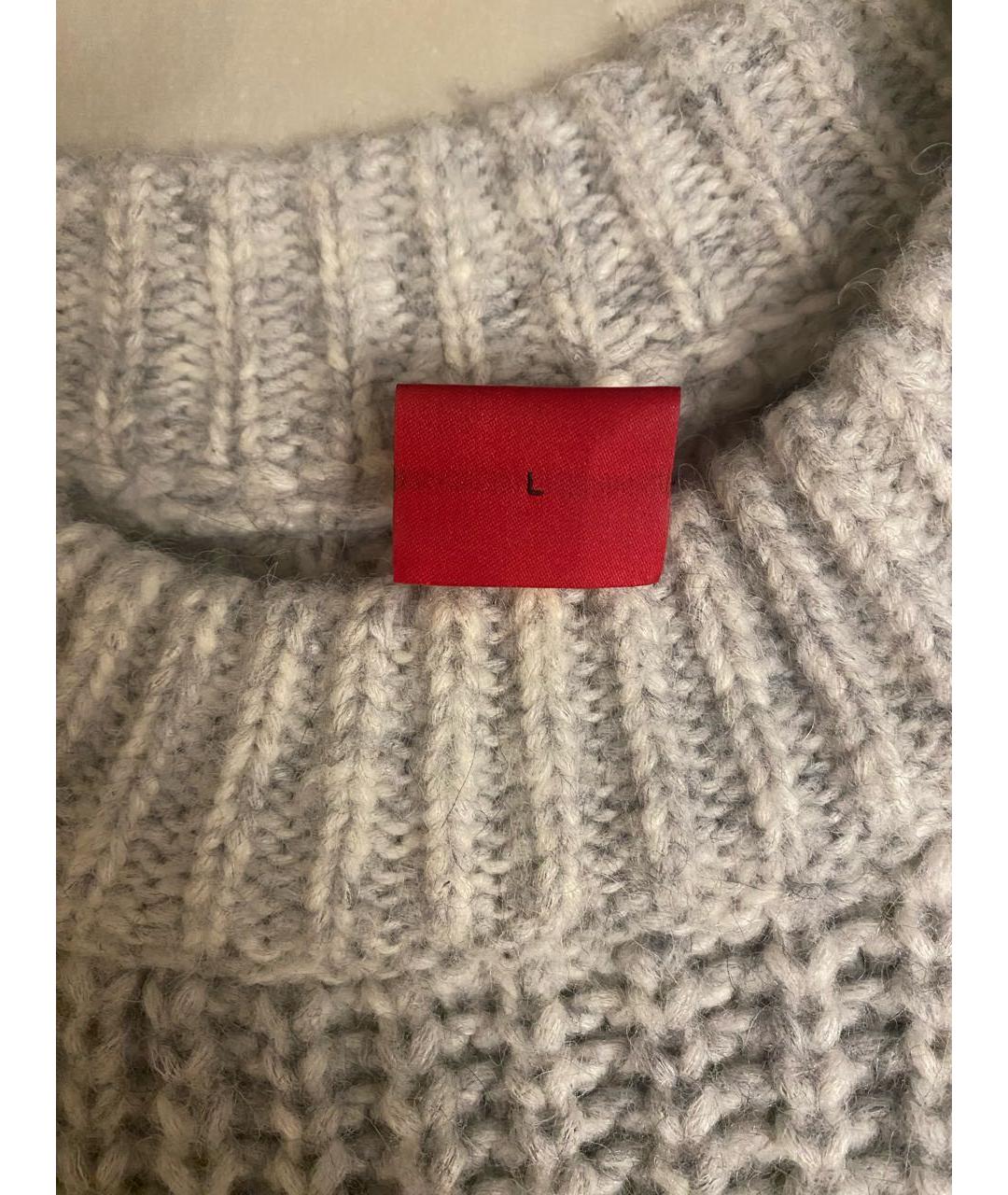 HUGO BOSS Серый шерстяной джемпер / свитер, фото 5