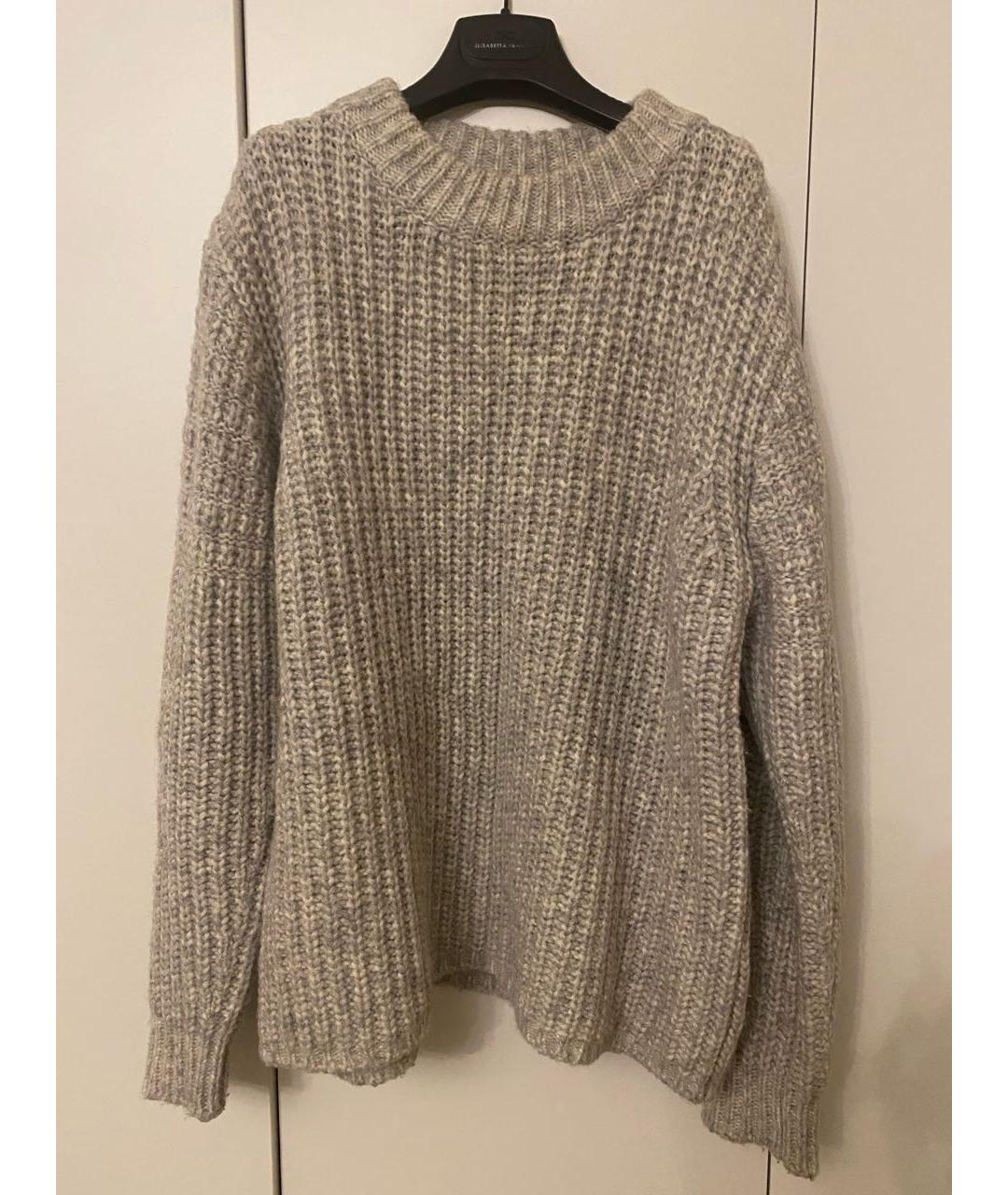 HUGO BOSS Серый шерстяной джемпер / свитер, фото 2