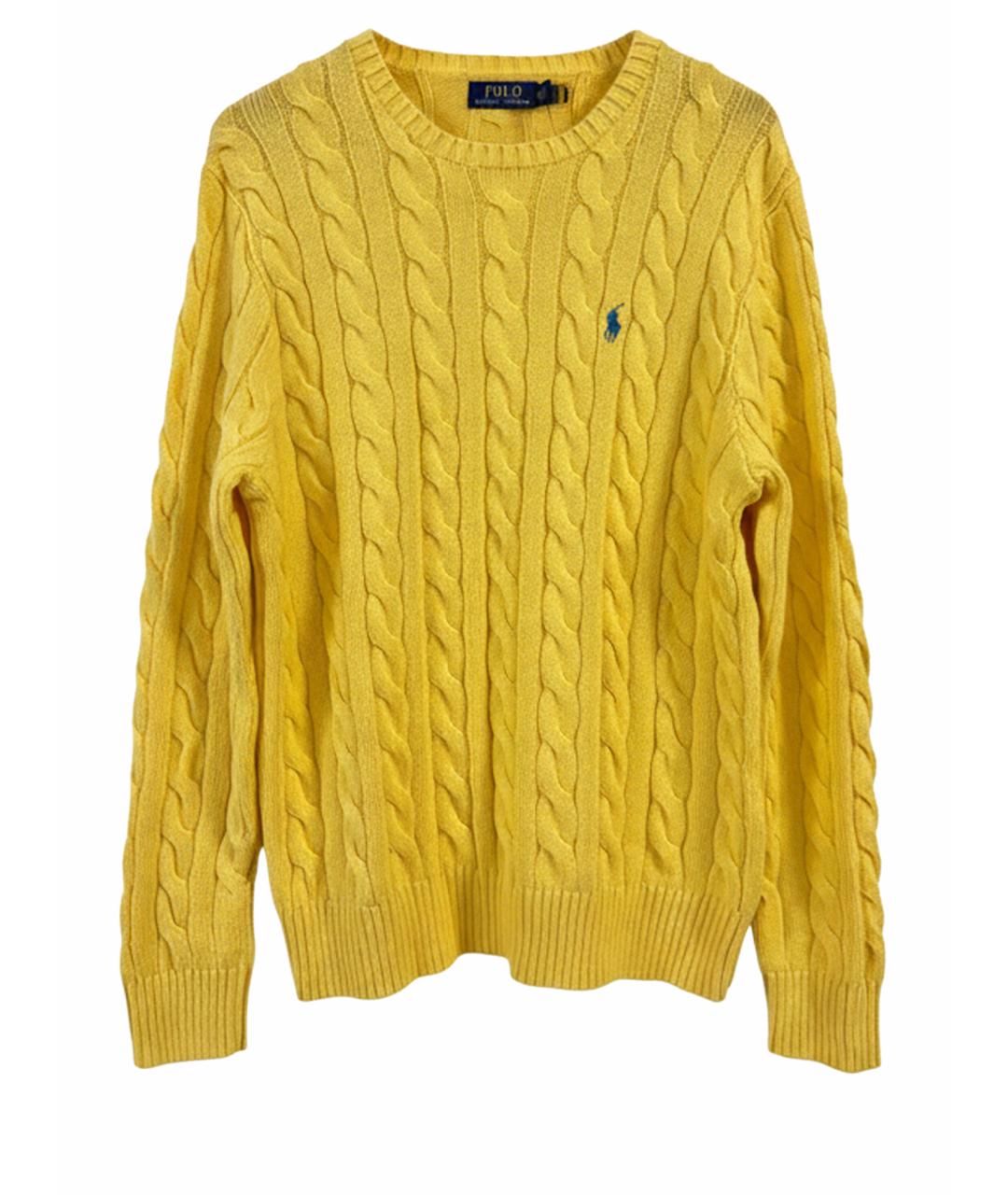 POLO RALPH LAUREN Желтый хлопковый джемпер / свитер, фото 1