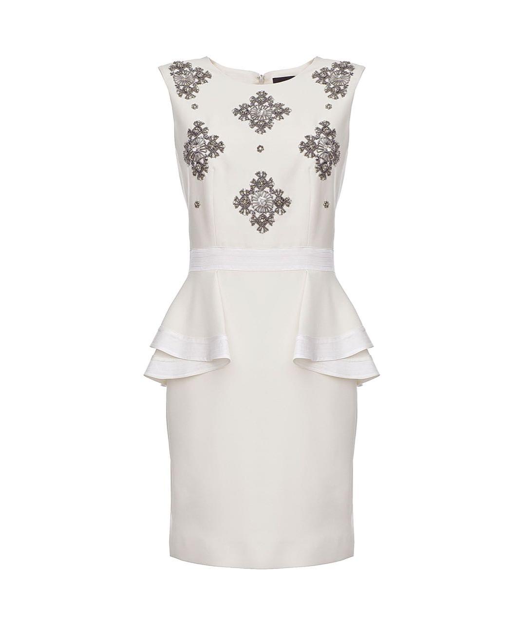 JOHN RICHMOND Белое вискозное коктейльное платье, фото 9