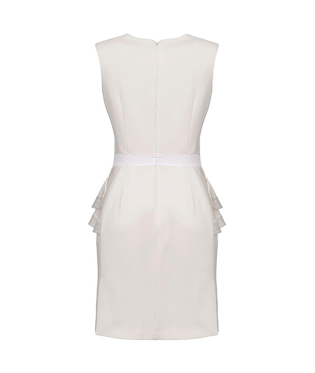 JOHN RICHMOND Белое вискозное коктейльное платье, фото 2